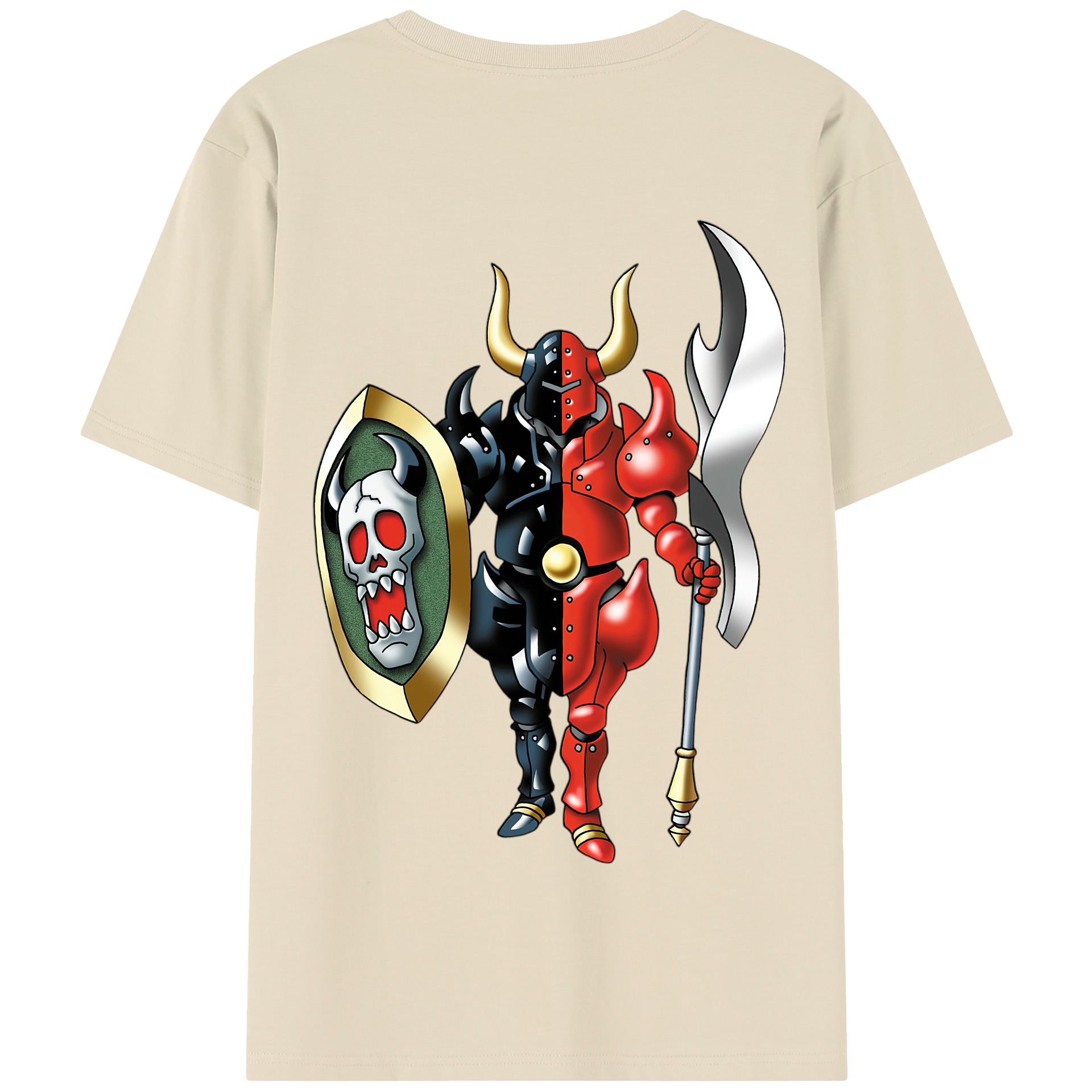 （画像用） ドラゴンクエスト Doragon Kuesuto Dragon Quest 綿100％半袖Tシャツ（背面プリント）