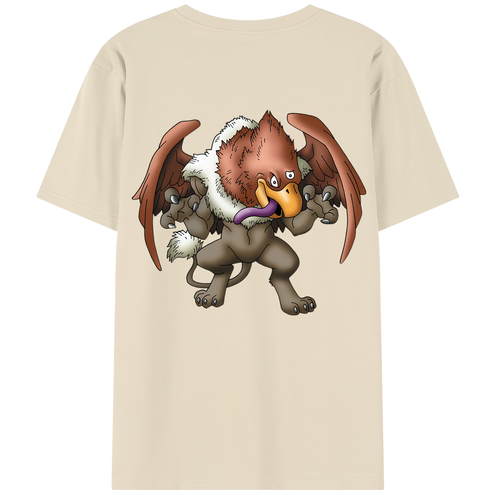 （画像用） ドラゴンクエスト Doragon Kuesuto Dragon Quest 綿100％半袖Tシャツ（背面プリント）