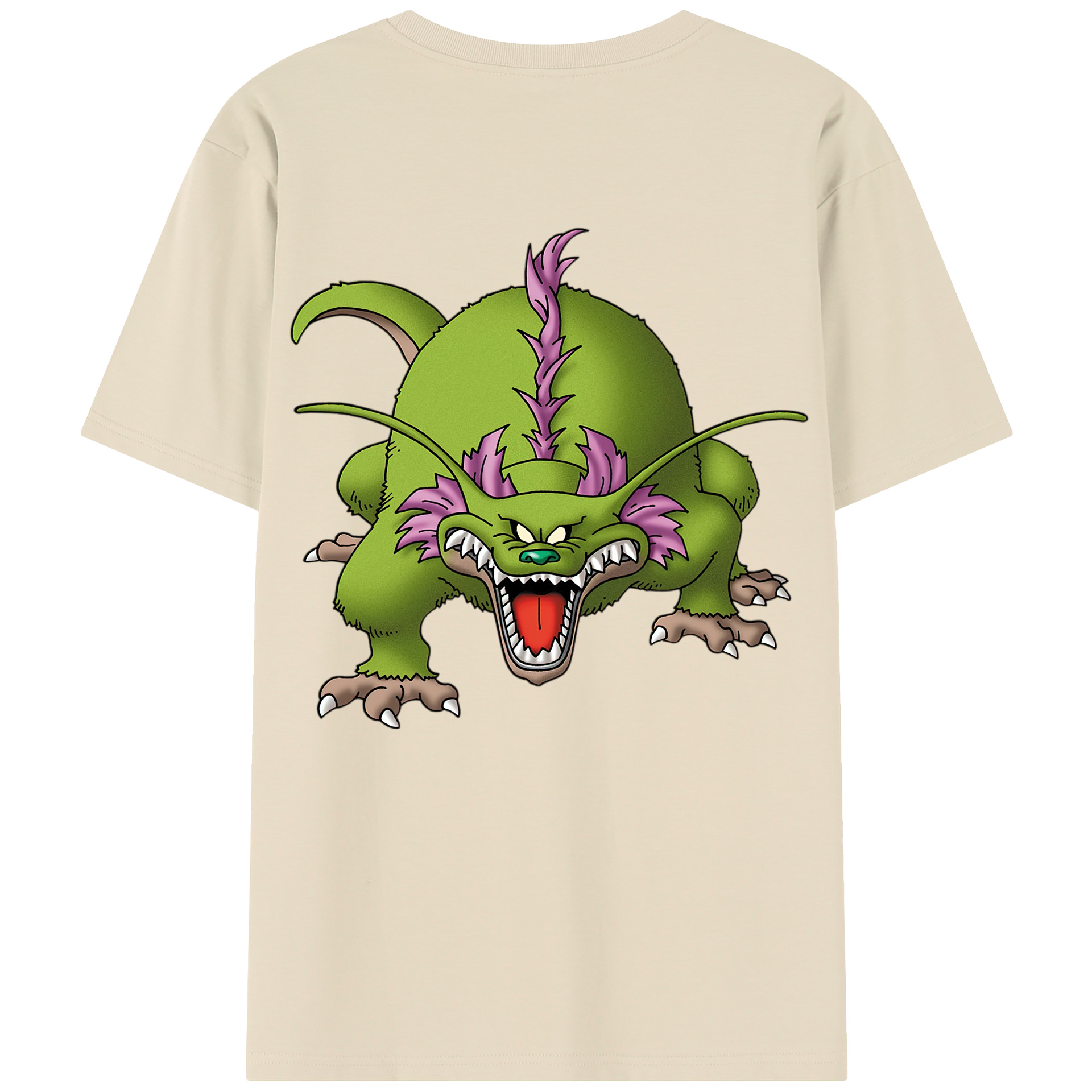 （画像用） ドラゴンクエスト Doragon Kuesuto Dragon Quest 綿100％半袖Tシャツ（背面プリント）
