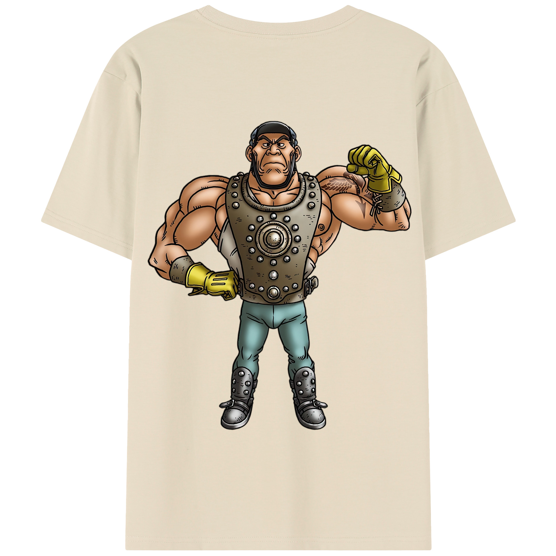 （画像用） ドラゴンクエスト Doragon Kuesuto Dragon Quest 綿100％半袖Tシャツ（背面プリント）