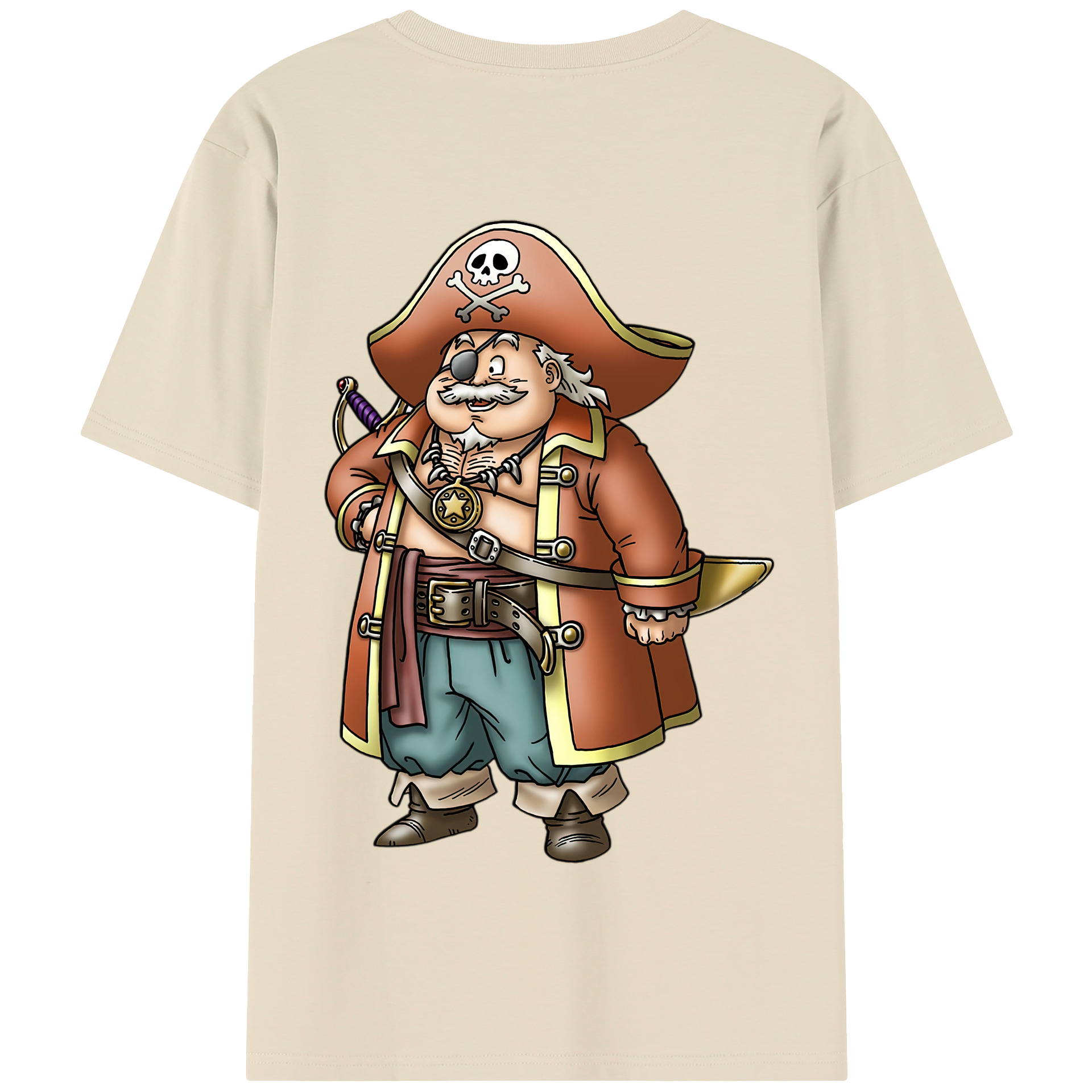 （画像用） ドラゴンクエスト Doragon Kuesuto Dragon Quest 綿100％半袖Tシャツ（背面プリント）
