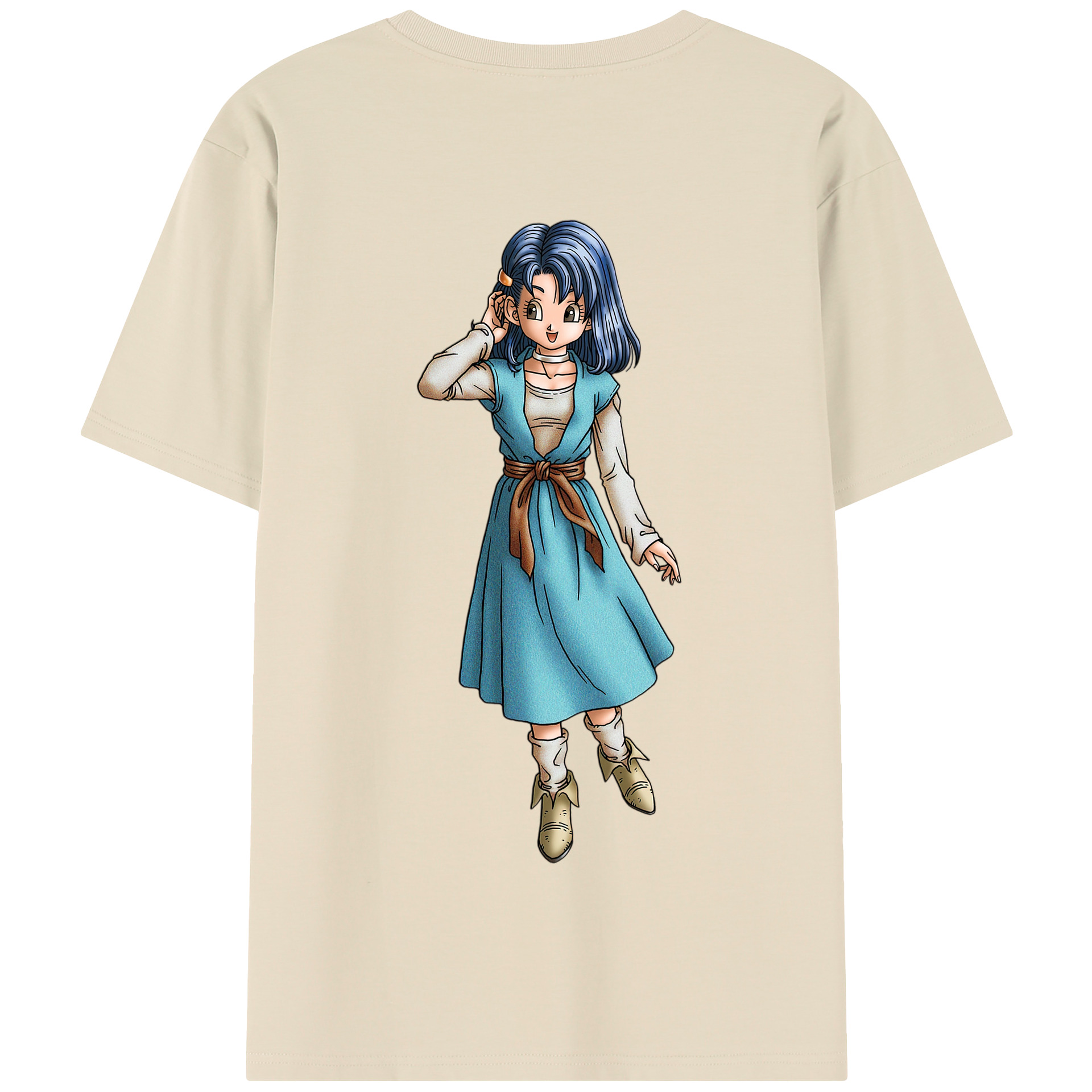 （画像用） ドラゴンクエスト Doragon Kuesuto Dragon Quest 綿100％半袖Tシャツ（背面プリント）
