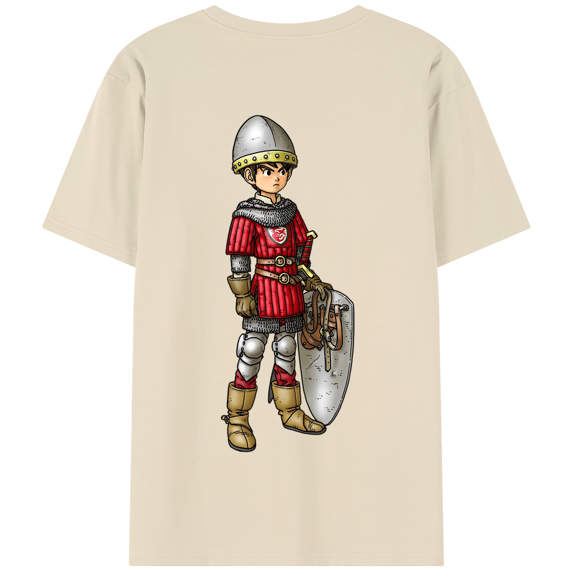 （画像用） ドラゴンクエスト Doragon Kuesuto Dragon Quest 綿100％半袖Tシャツ（背面プリント）