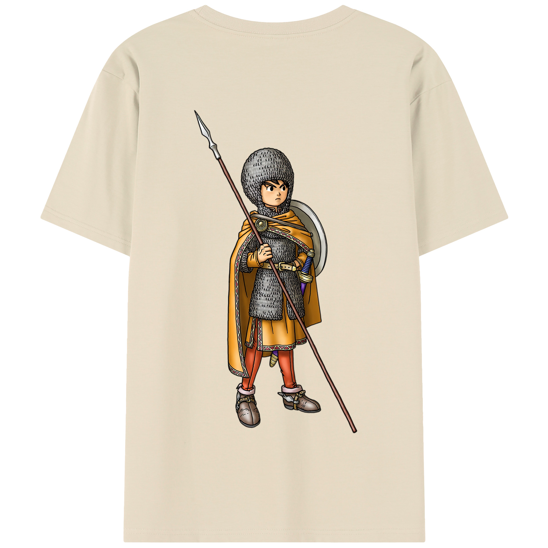 （画像用） ドラゴンクエスト Doragon Kuesuto Dragon Quest 綿100％半袖Tシャツ（背面プリント）