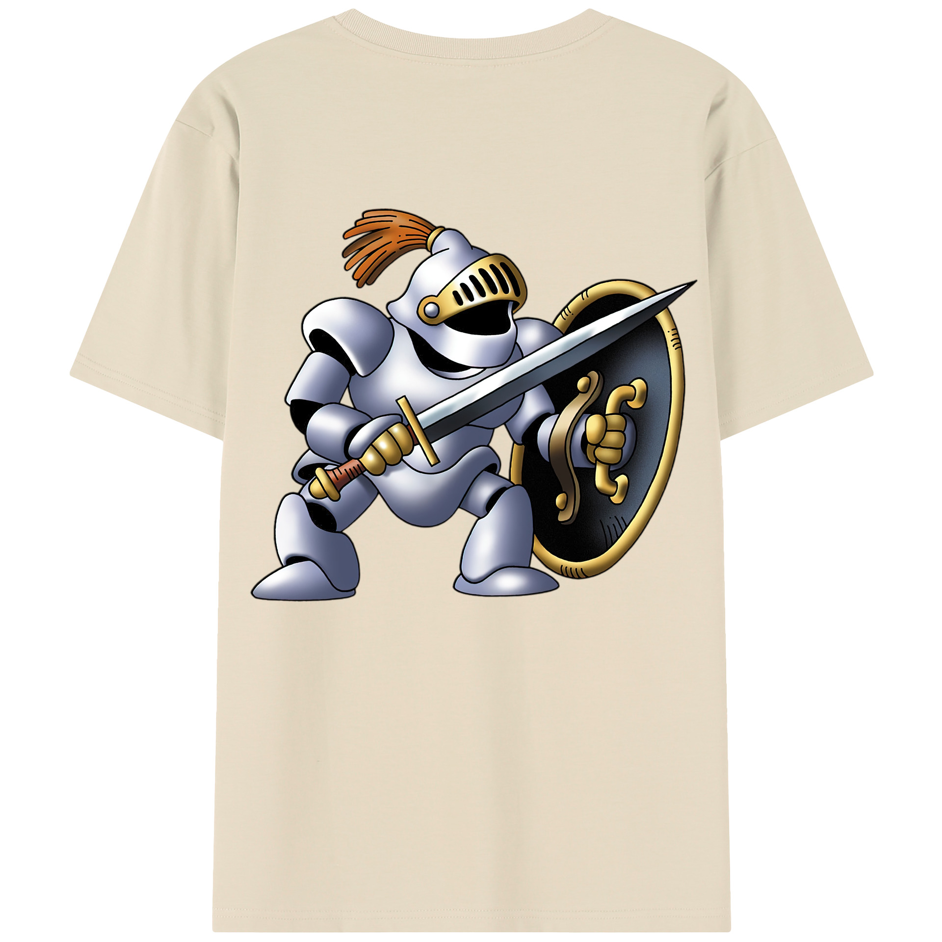 （画像用） ドラゴンクエスト Doragon Kuesuto Dragon Quest 綿100％半袖Tシャツ（背面プリント）