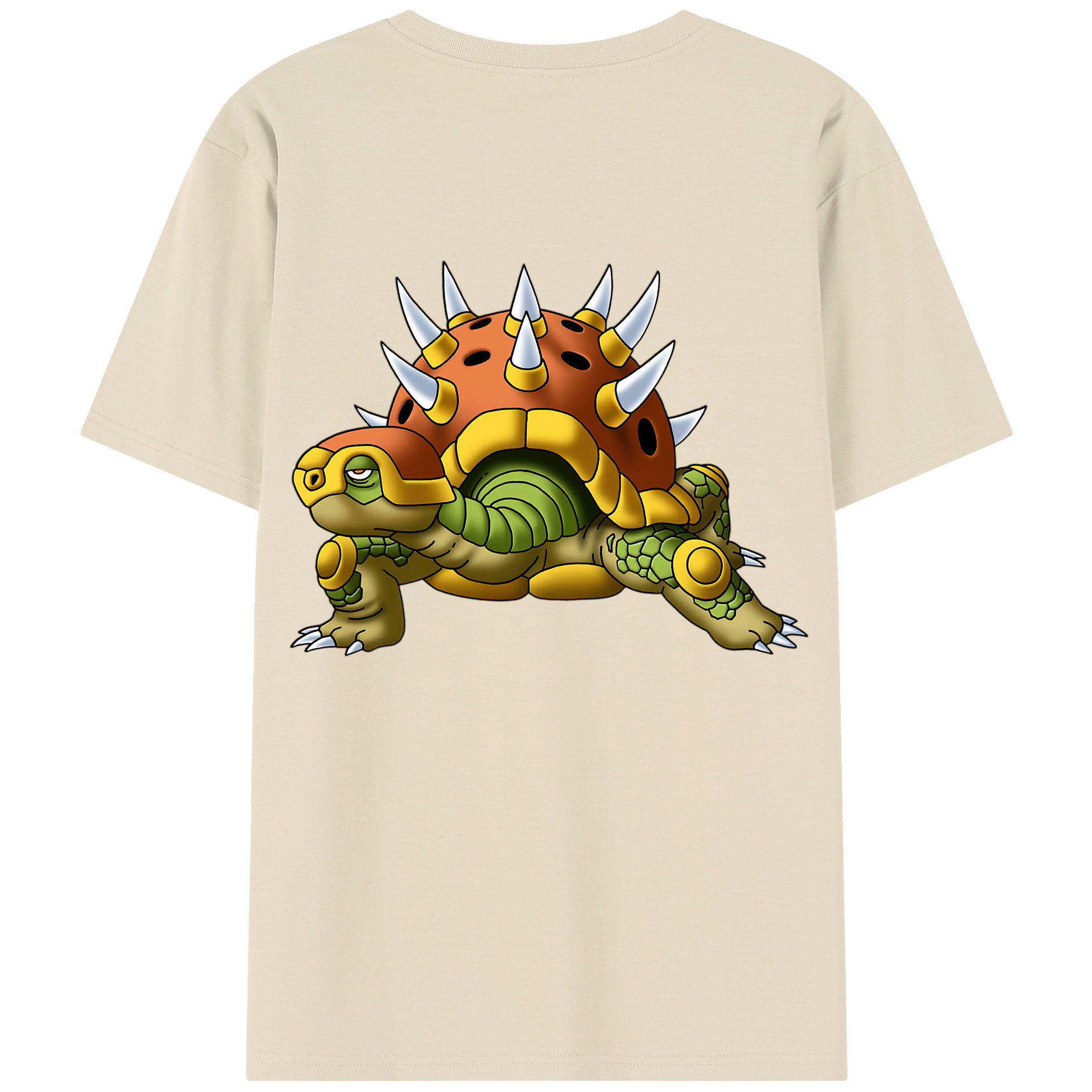 （画像用） ドラゴンクエスト Doragon Kuesuto Dragon Quest 綿100％半袖Tシャツ（背面プリント）