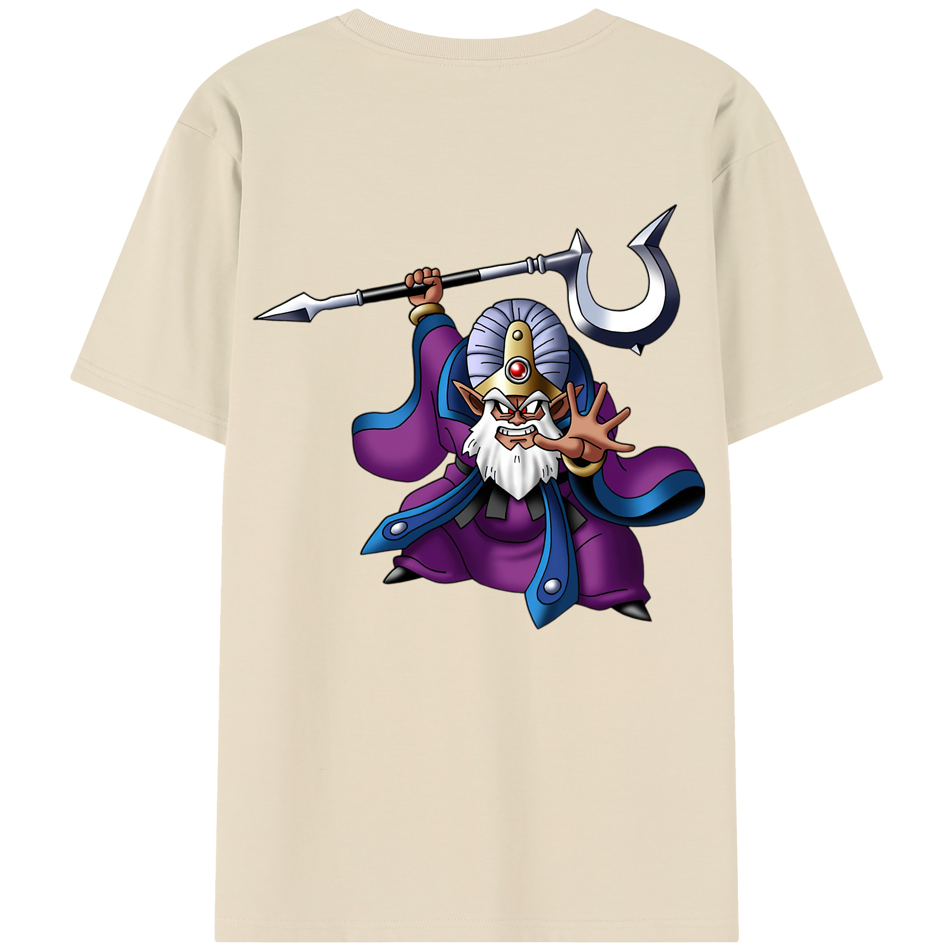 （画像用） ドラゴンクエスト Doragon Kuesuto Dragon Quest 綿100％半袖Tシャツ（背面プリント）