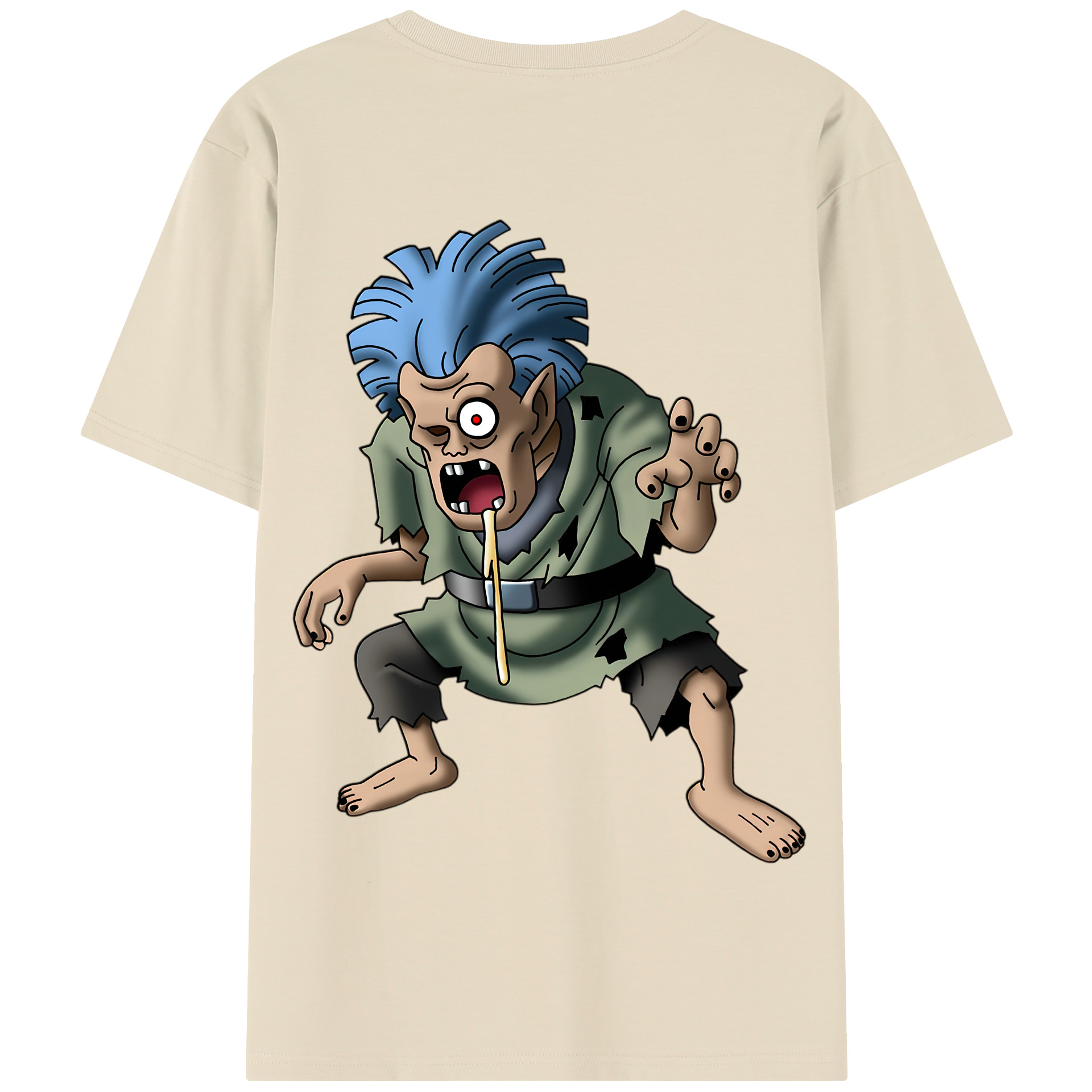 （画像用） ドラゴンクエスト Doragon Kuesuto Dragon Quest 綿100％半袖Tシャツ（背面プリント）