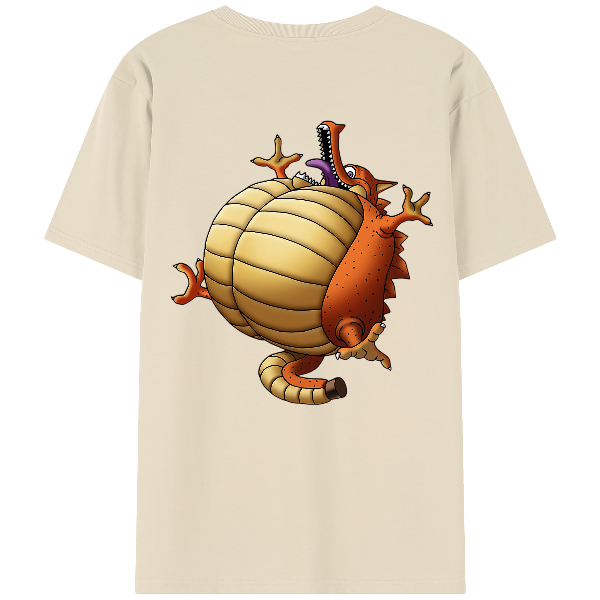 （画像用） ドラゴンクエスト Doragon Kuesuto Dragon Quest 綿100％半袖Tシャツ（背面プリント）
