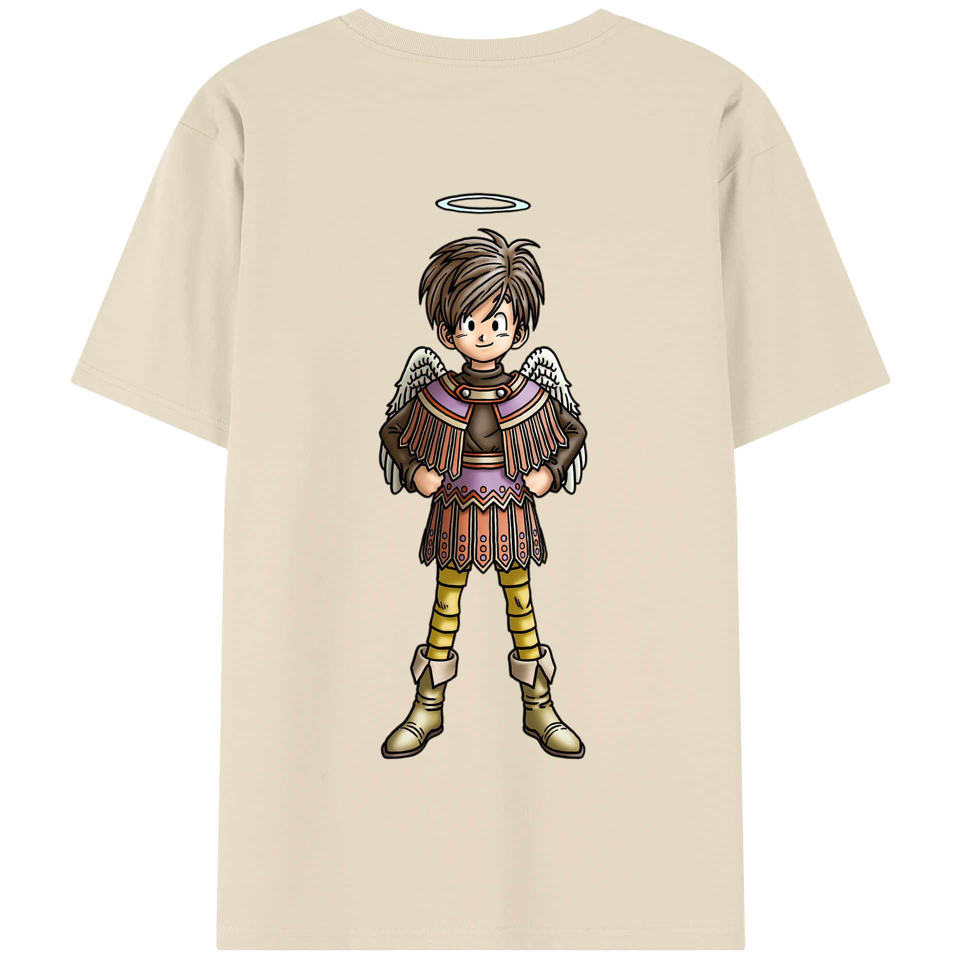 （画像用） ドラゴンクエスト Doragon Kuesuto Dragon Quest 綿100％半袖Tシャツ（背面プリント）