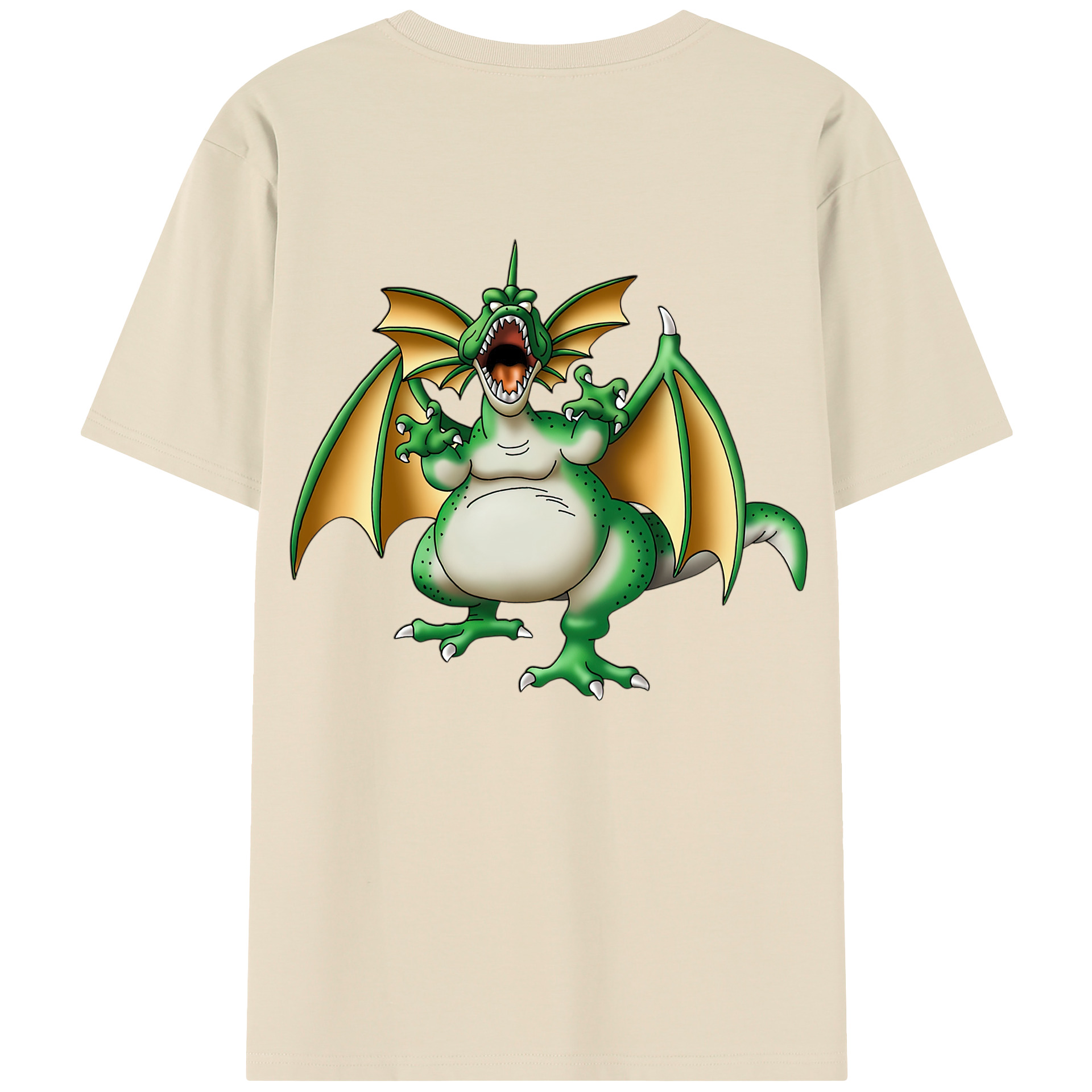 （画像用） ドラゴンクエスト Doragon Kuesuto Dragon Quest 綿100％半袖Tシャツ（背面プリント）