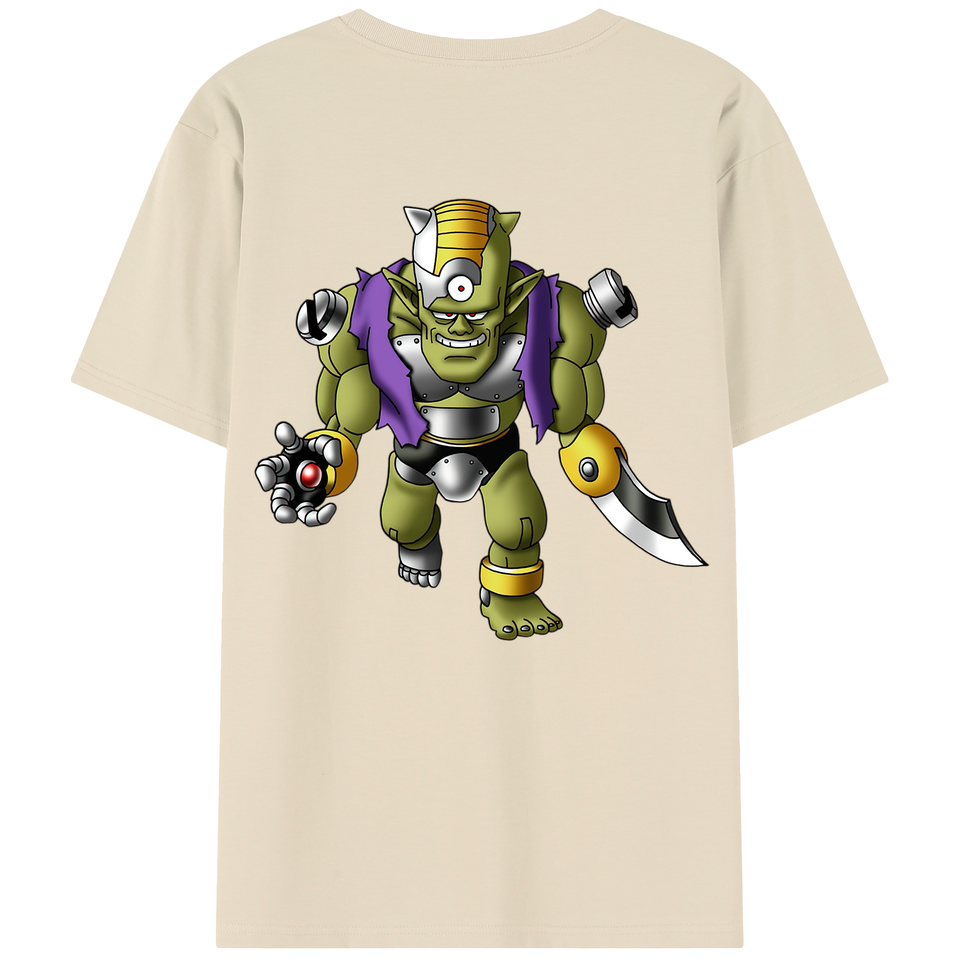 （画像用） ドラゴンクエスト Doragon Kuesuto Dragon Quest 綿100％半袖Tシャツ（背面プリント）