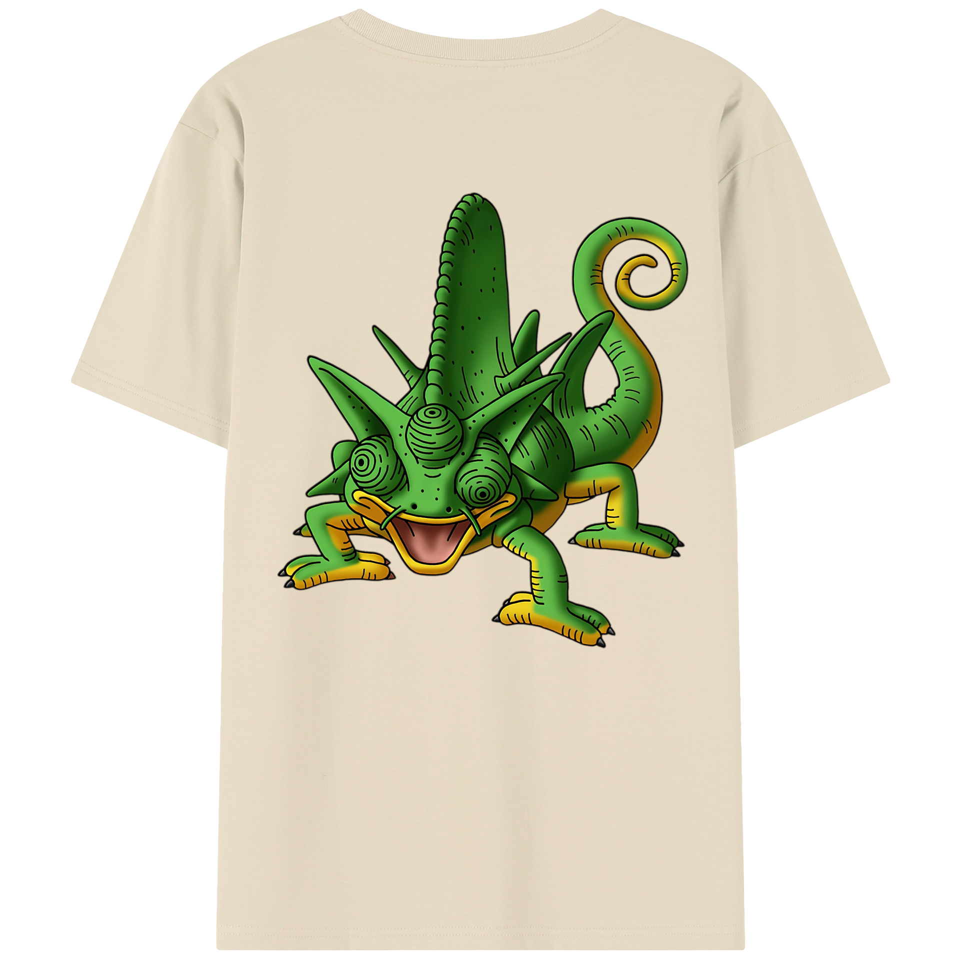 （画像用） ドラゴンクエスト Doragon Kuesuto Dragon Quest 綿100％半袖Tシャツ（背面プリント）