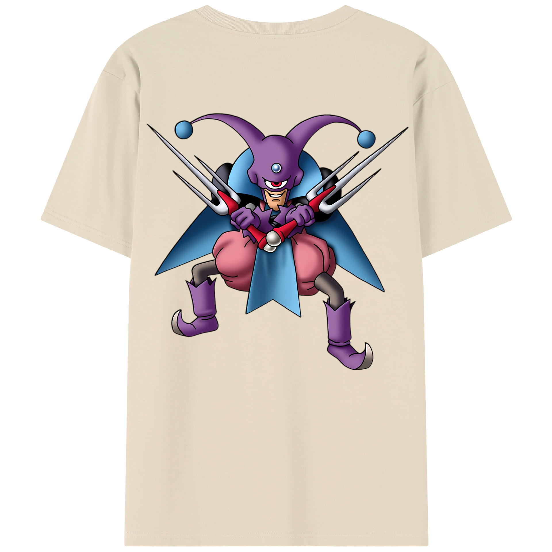（画像用） ドラゴンクエスト Doragon Kuesuto Dragon Quest 綿100％半袖Tシャツ（背面プリント）