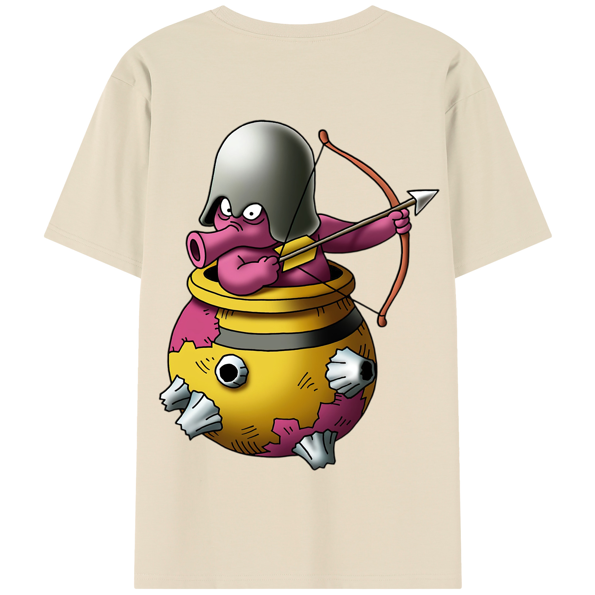 （画像用） ドラゴンクエスト Doragon Kuesuto Dragon Quest 綿100％半袖Tシャツ（背面プリント）