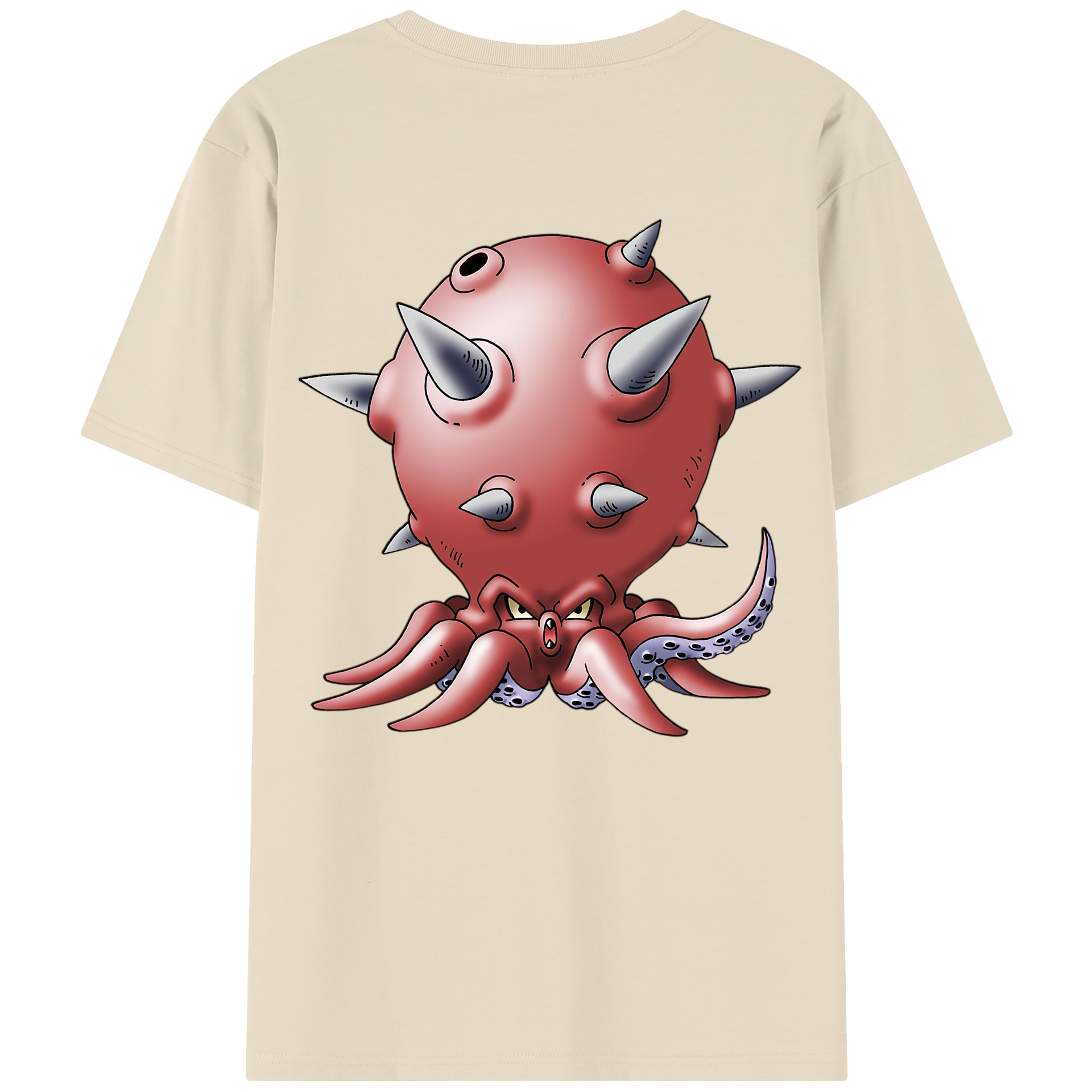 （画像用） ドラゴンクエスト Doragon Kuesuto Dragon Quest 綿100％半袖Tシャツ（背面プリント）