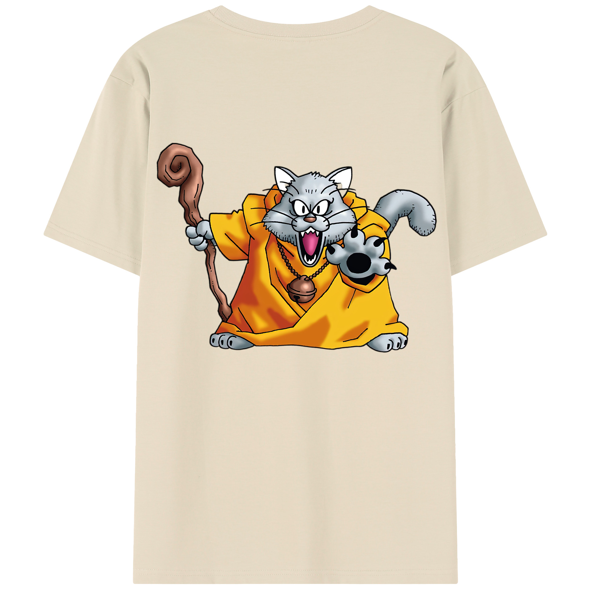 （画像用） ドラゴンクエスト Doragon Kuesuto Dragon Quest 綿100％半袖Tシャツ（背面プリント）
