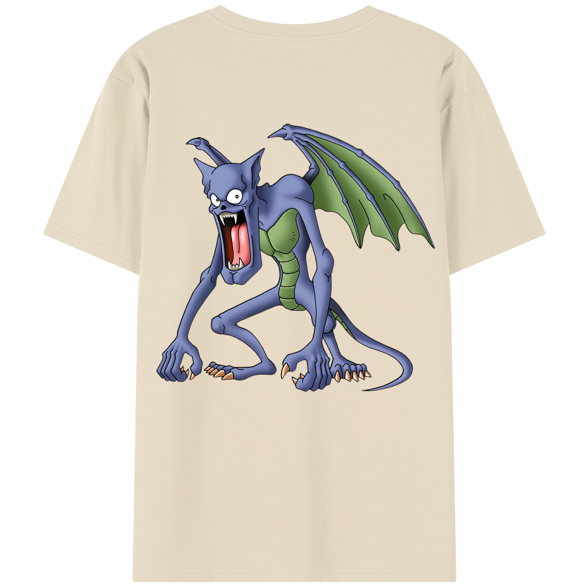 （画像用） ドラゴンクエスト Doragon Kuesuto Dragon Quest 綿100％半袖Tシャツ（背面プリント）