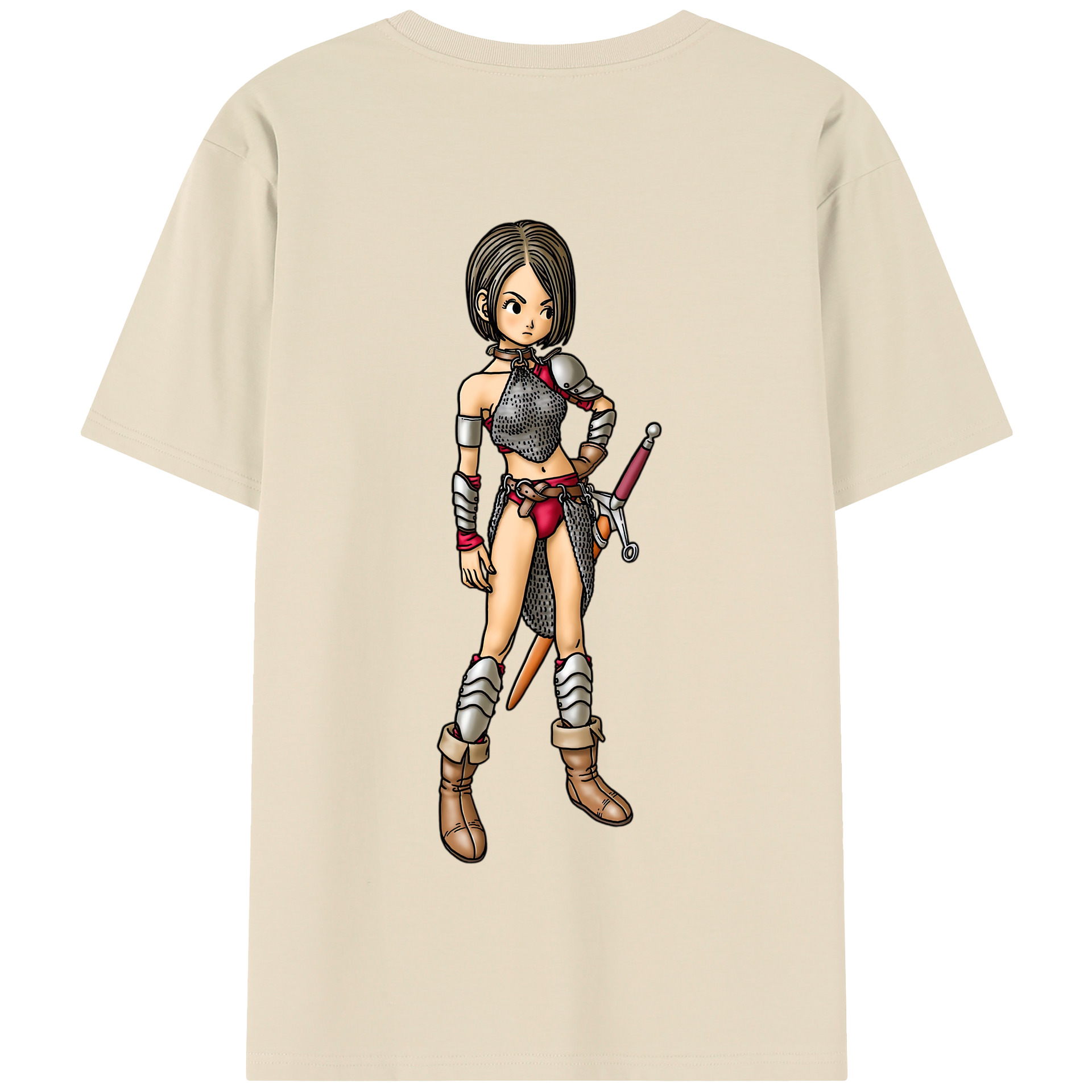 （画像用） ドラゴンクエスト Doragon Kuesuto Dragon Quest 綿100％半袖Tシャツ（背面プリント）