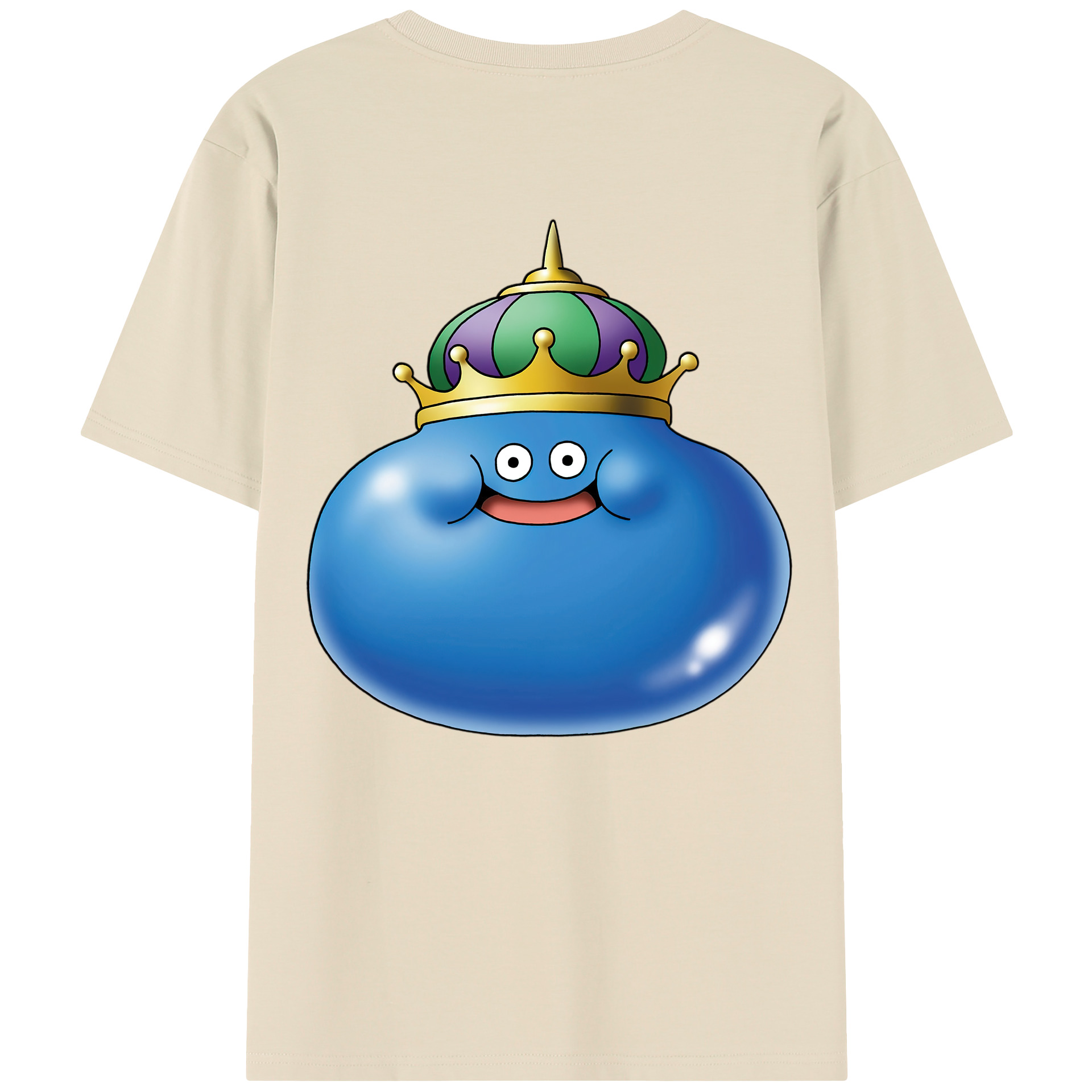 （画像用） ドラゴンクエスト Doragon Kuesuto Dragon Quest 綿100％半袖Tシャツ（背面プリント）
