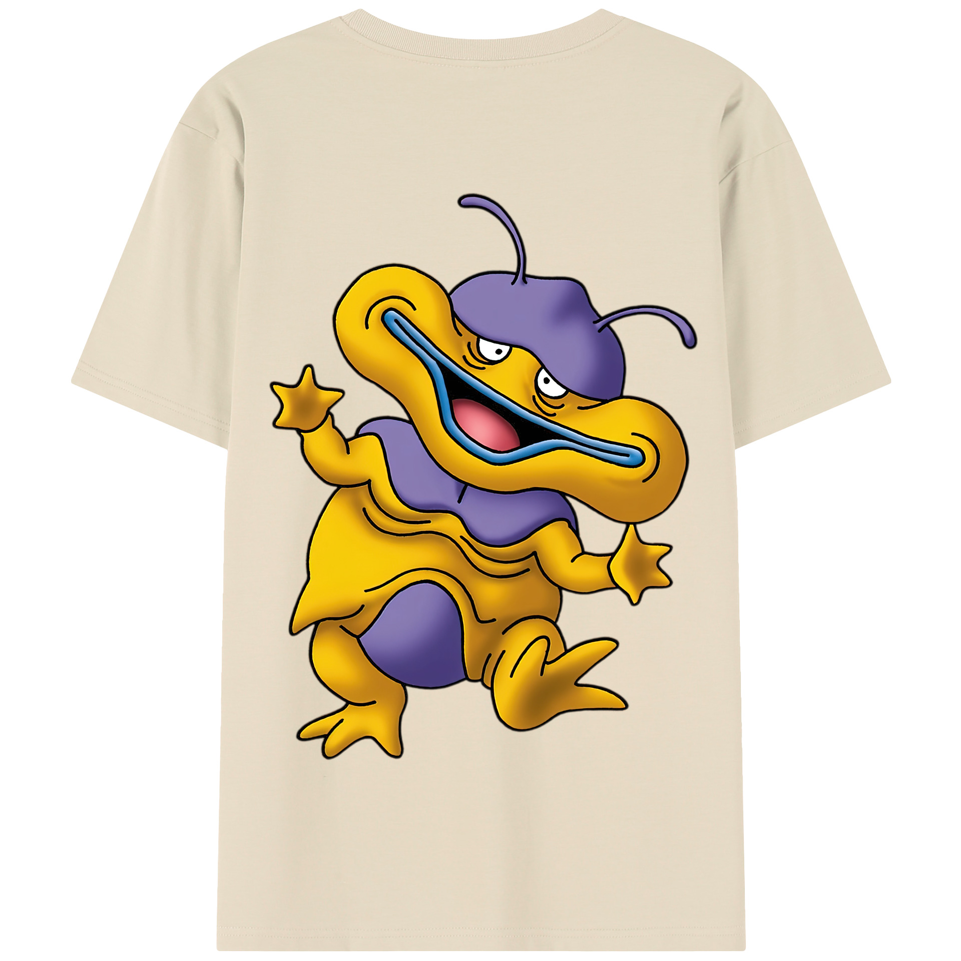 （画像用） ドラゴンクエスト Doragon Kuesuto Dragon Quest 綿100％半袖Tシャツ（背面プリント）