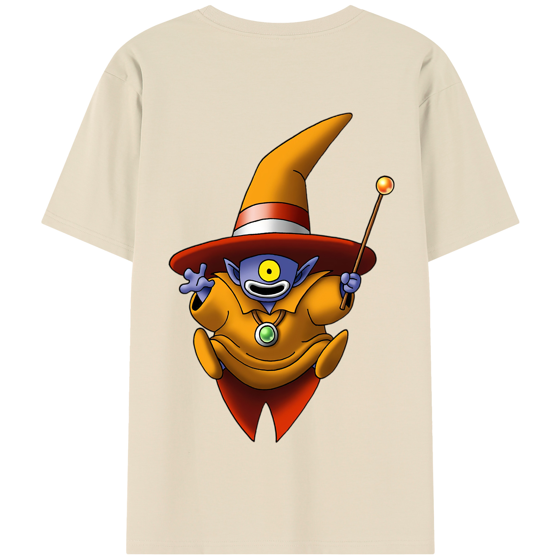 （画像用） ドラゴンクエスト Doragon Kuesuto Dragon Quest 綿100％半袖Tシャツ（背面プリント）