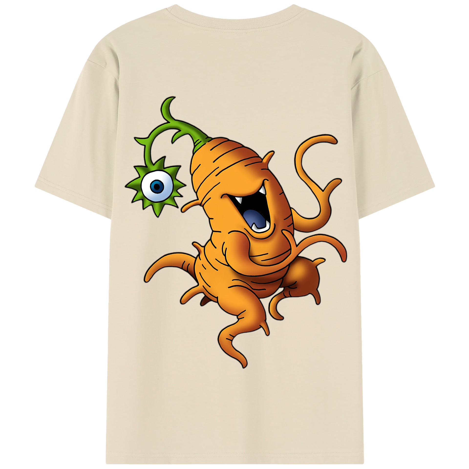 （画像用） ドラゴンクエスト Doragon Kuesuto Dragon Quest 綿100％半袖Tシャツ（背面プリント）
