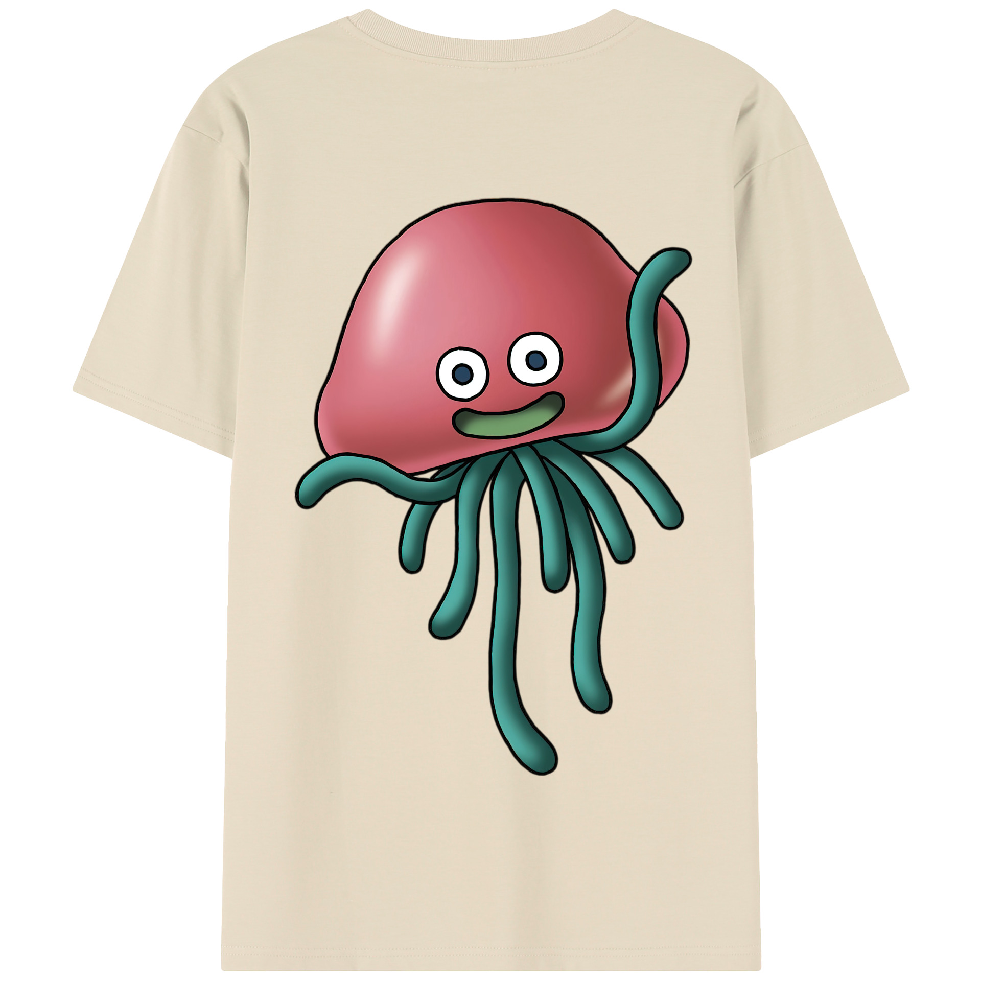 （画像用） ドラゴンクエスト Doragon Kuesuto Dragon Quest 綿100％半袖Tシャツ（背面プリント）