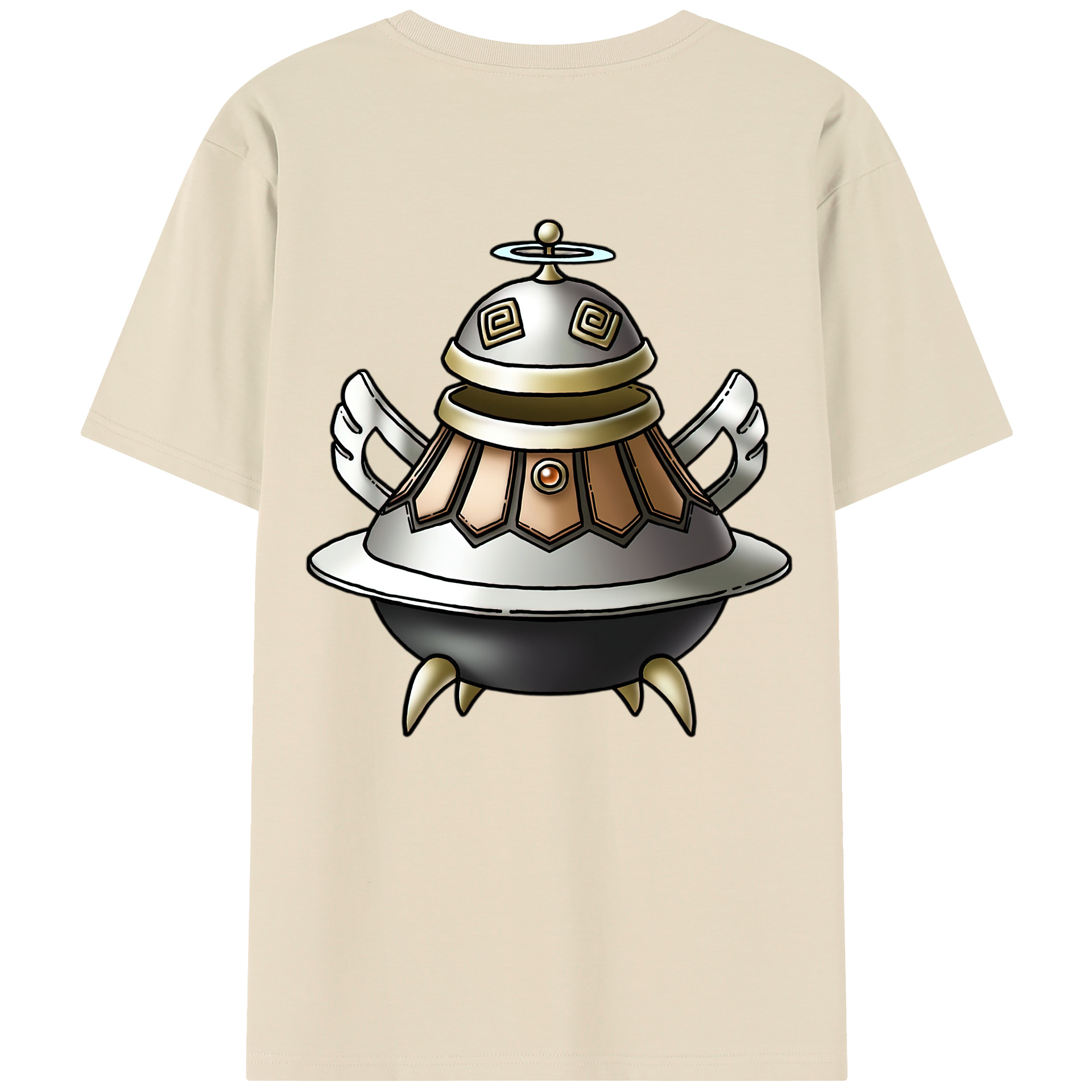 （画像用） ドラゴンクエスト Doragon Kuesuto Dragon Quest 綿100％半袖Tシャツ（背面プリント）
