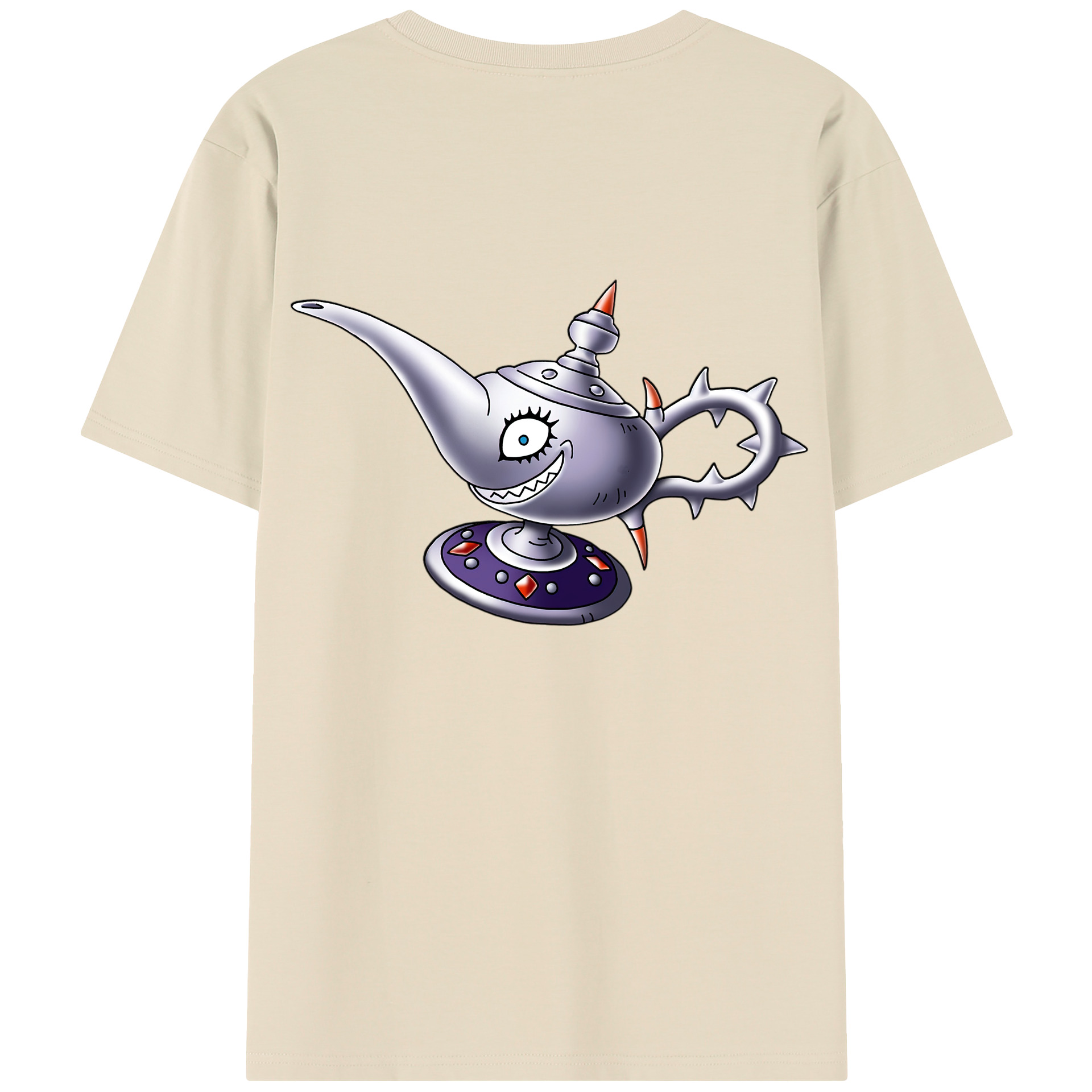 （画像用） ドラゴンクエスト Doragon Kuesuto Dragon Quest 綿100％半袖Tシャツ（背面プリント）