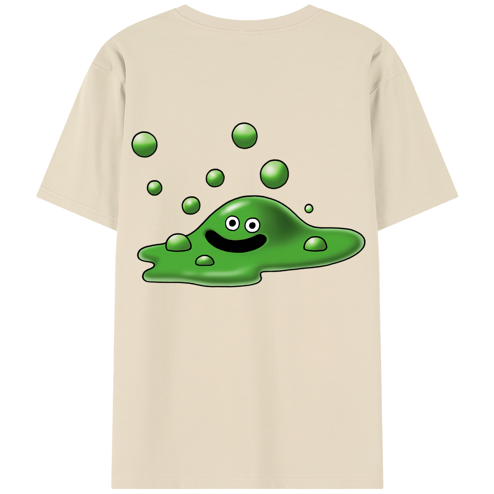 （画像用） ドラゴンクエスト Doragon Kuesuto Dragon Quest 綿100％半袖Tシャツ（背面プリント）