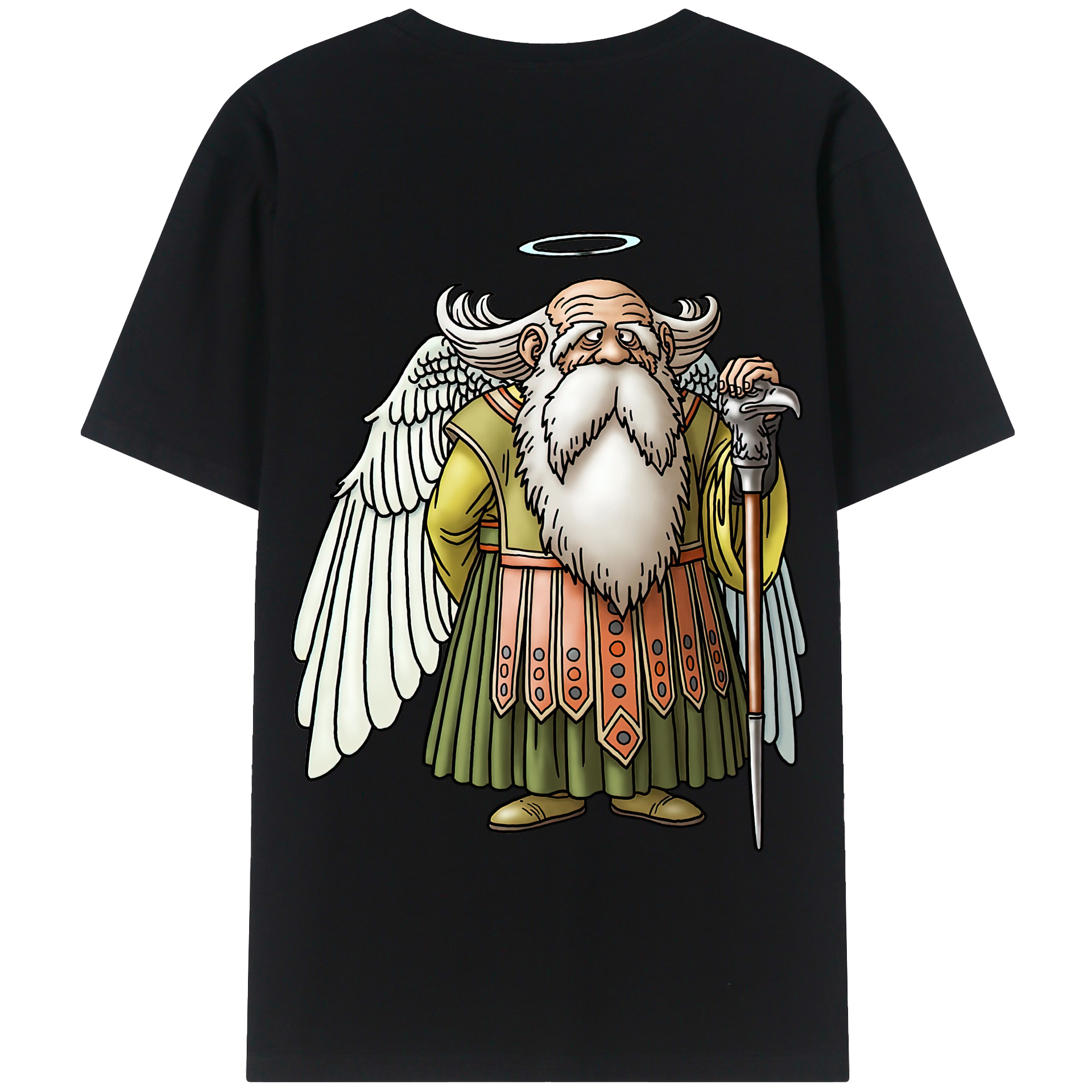 （画像用） ドラゴンクエスト Doragon Kuesuto Dragon Quest 綿100％半袖Tシャツ（背面プリント）