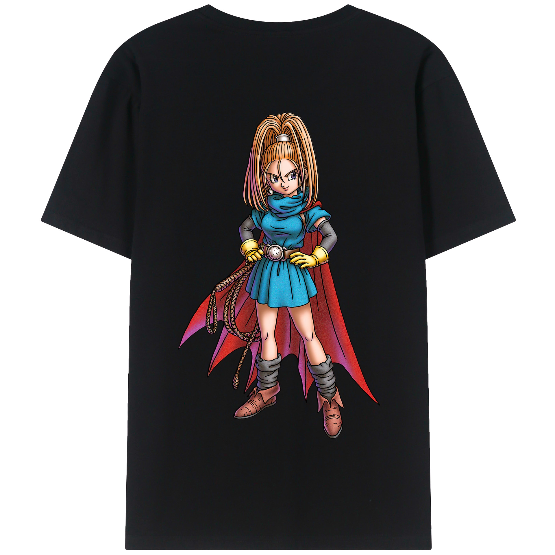 （画像用） ドラゴンクエスト Doragon Kuesuto Dragon Quest 綿100％半袖Tシャツ（背面プリント）