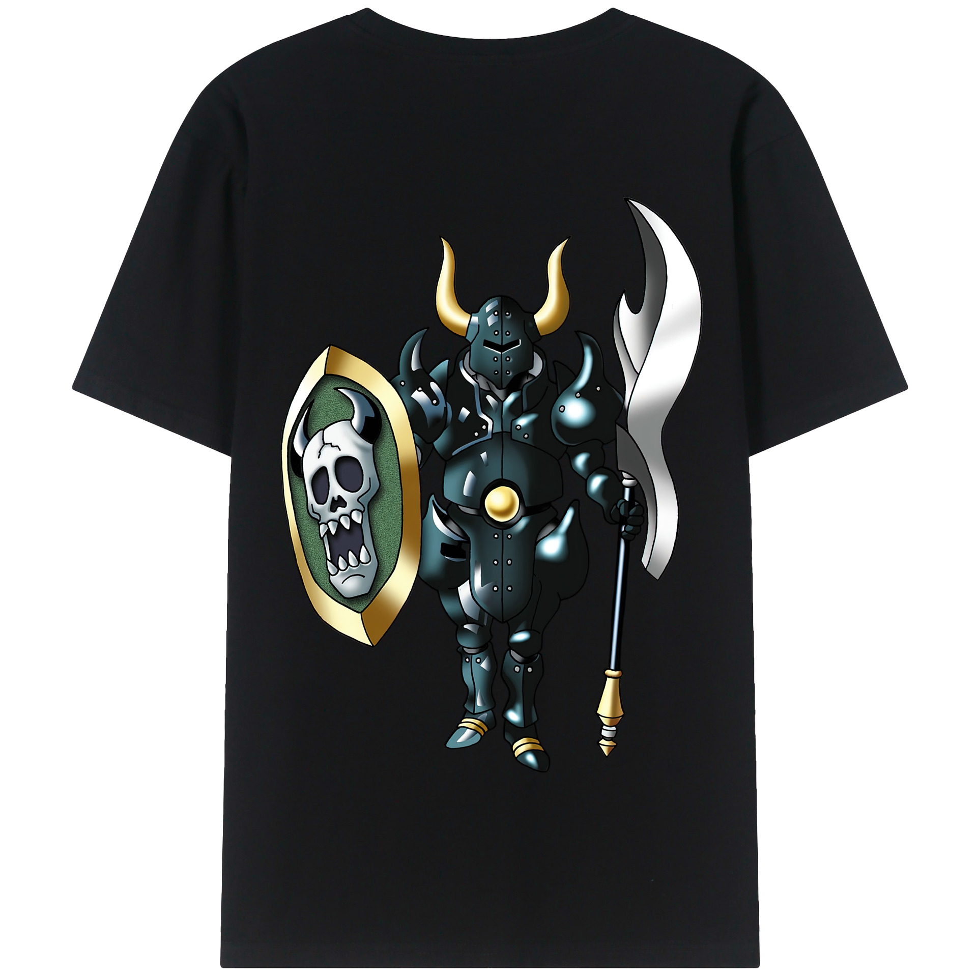 （画像用） ドラゴンクエスト Doragon Kuesuto Dragon Quest 綿100％半袖Tシャツ（背面プリント）