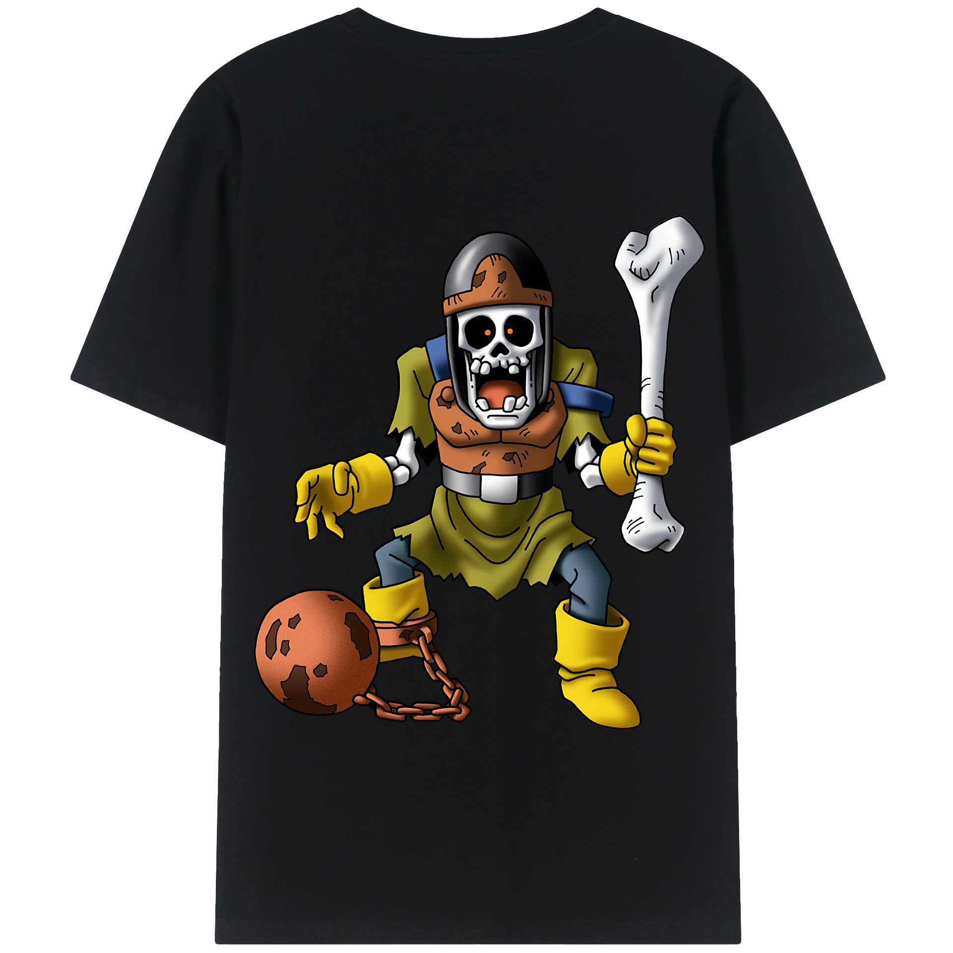 （画像用） ドラゴンクエスト Doragon Kuesuto Dragon Quest 綿100％半袖Tシャツ（背面プリント）