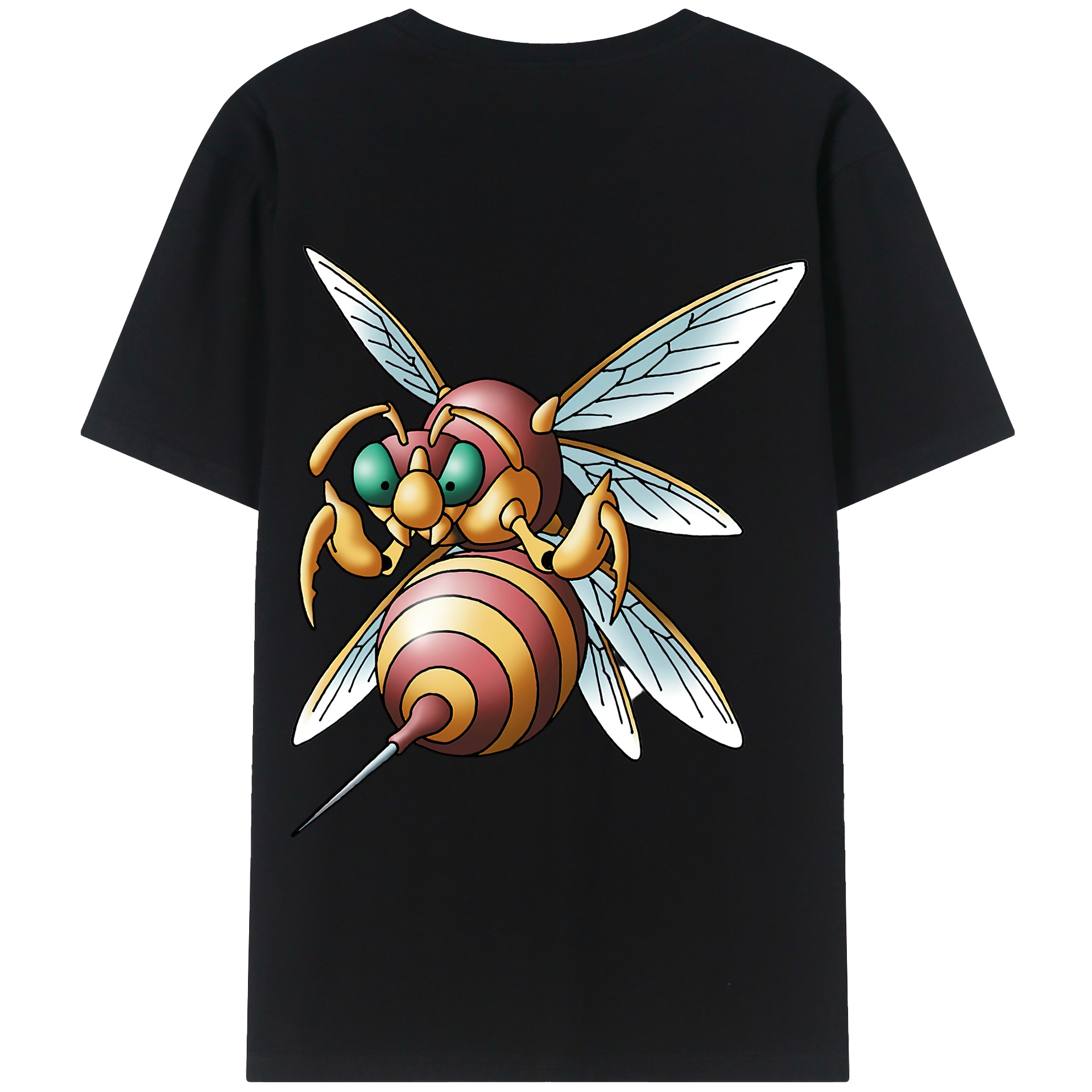 （画像用） ドラゴンクエスト Doragon Kuesuto Dragon Quest 綿100％半袖Tシャツ（背面プリント）