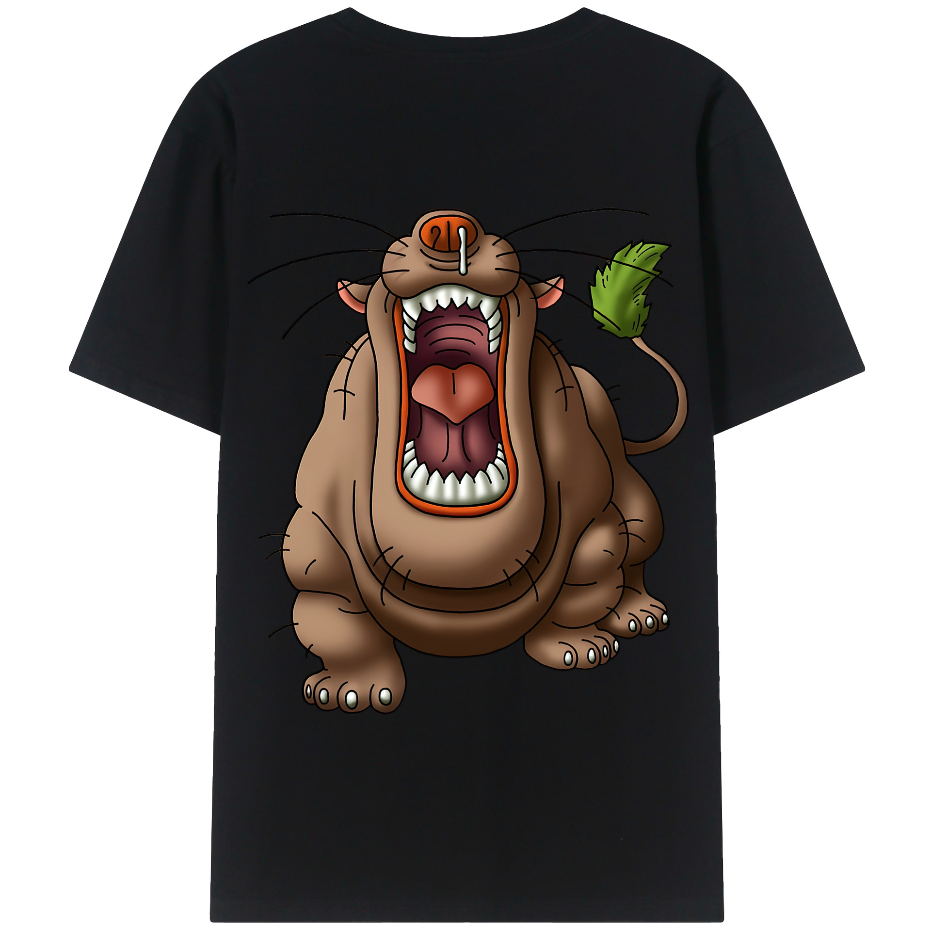 （画像用） ドラゴンクエスト Doragon Kuesuto Dragon Quest 綿100％半袖Tシャツ（背面プリント）