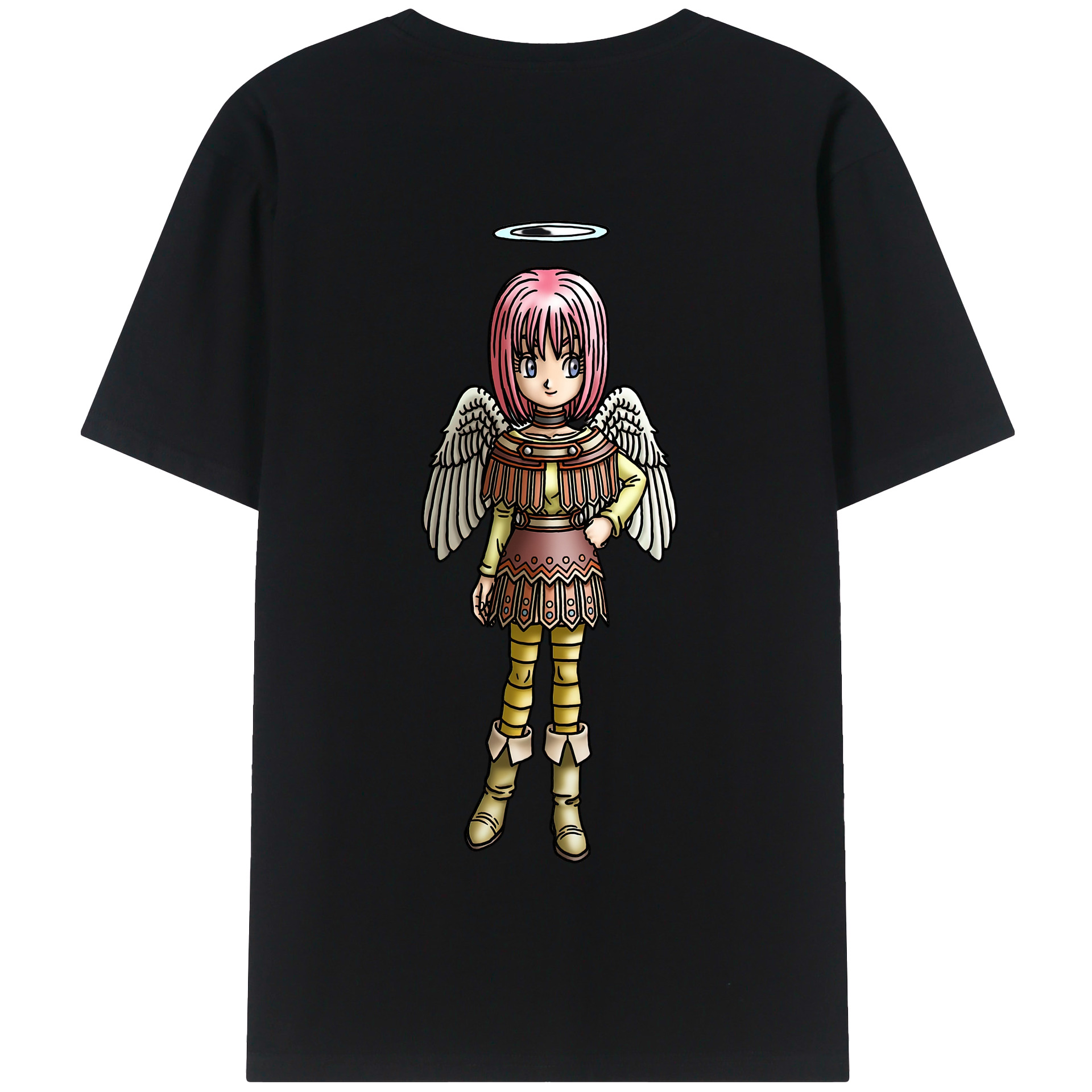 （画像用） ドラゴンクエスト Doragon Kuesuto Dragon Quest 綿100％半袖Tシャツ（背面プリント）