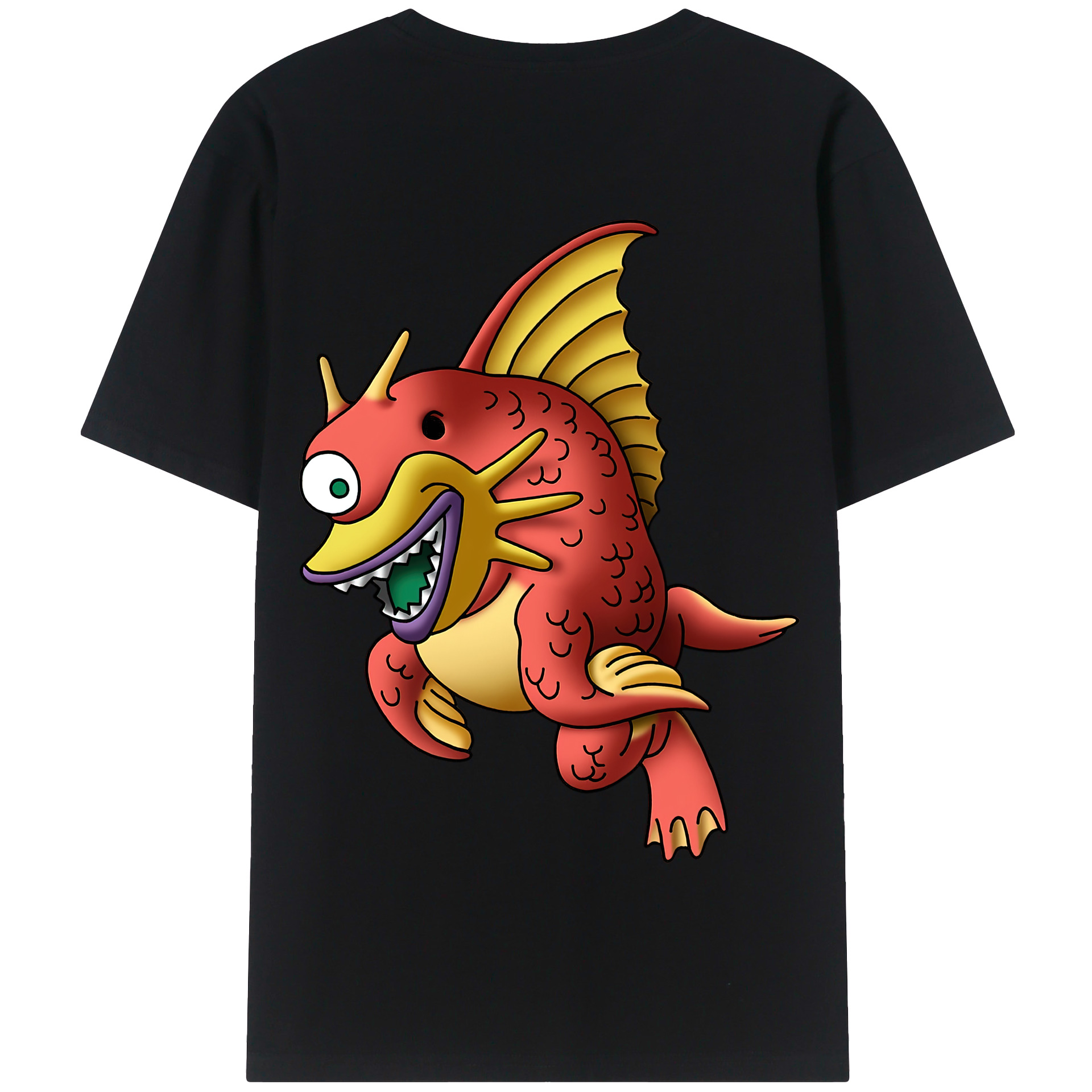 （画像用） ドラゴンクエスト Doragon Kuesuto Dragon Quest 綿100％半袖Tシャツ（背面プリント）
