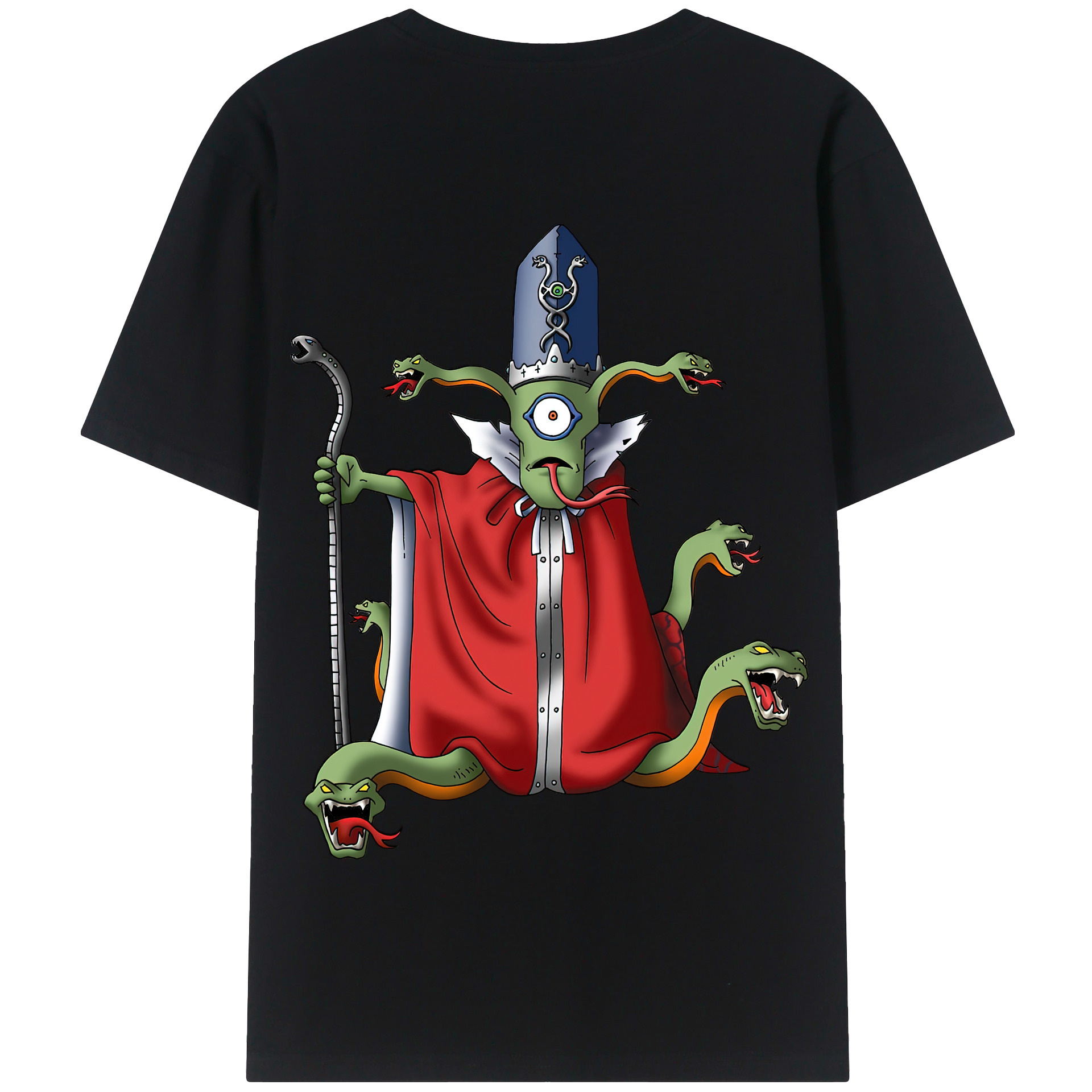 （画像用） ドラゴンクエスト Doragon Kuesuto Dragon Quest 綿100％半袖Tシャツ（背面プリント）
