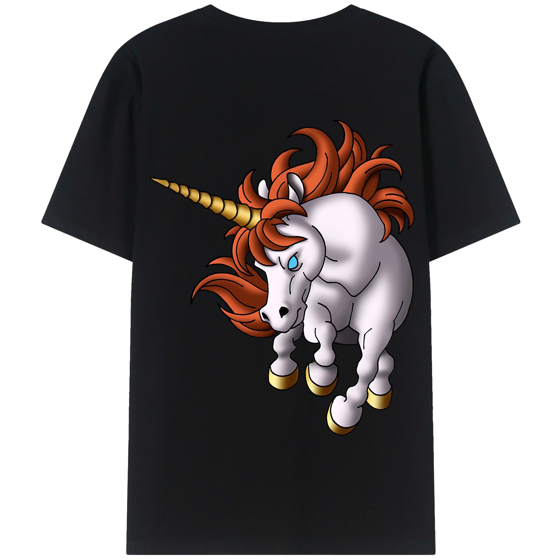 （画像用） ドラゴンクエスト Doragon Kuesuto Dragon Quest 綿100％半袖Tシャツ（背面プリント）
