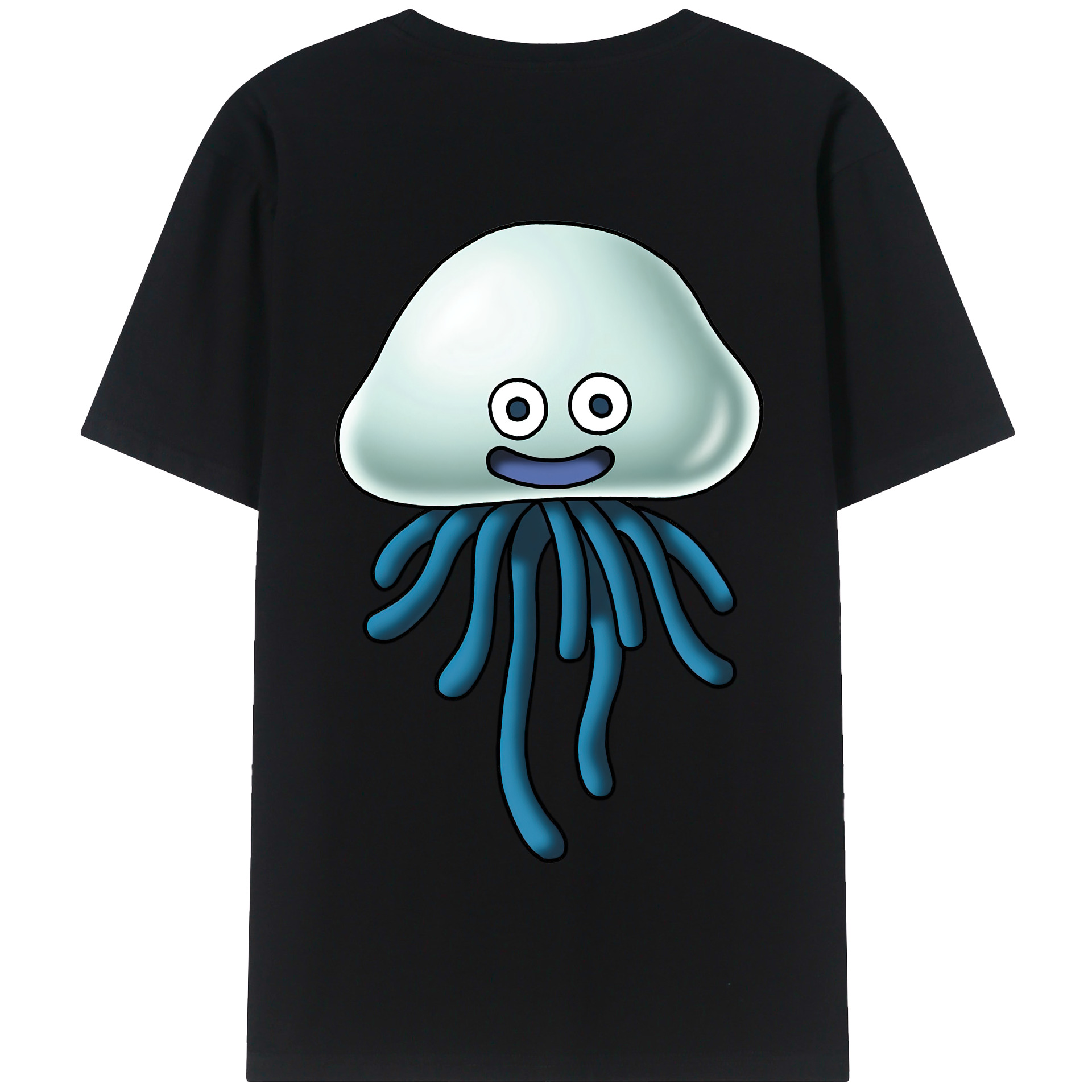 （画像用） ドラゴンクエスト Doragon Kuesuto Dragon Quest 綿100％半袖Tシャツ（背面プリント）