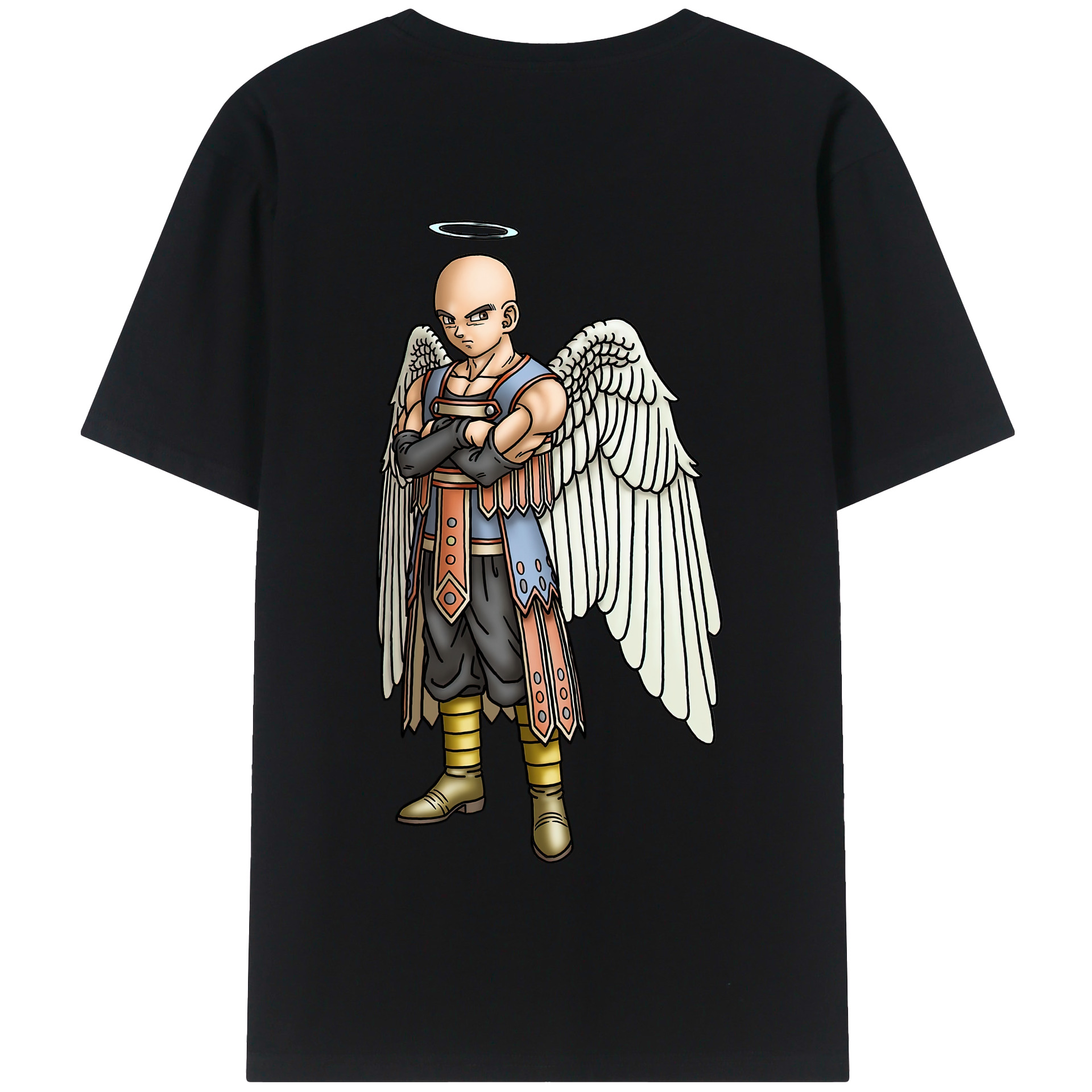 （画像用） ドラゴンクエスト Doragon Kuesuto Dragon Quest 綿100％半袖Tシャツ（背面プリント）