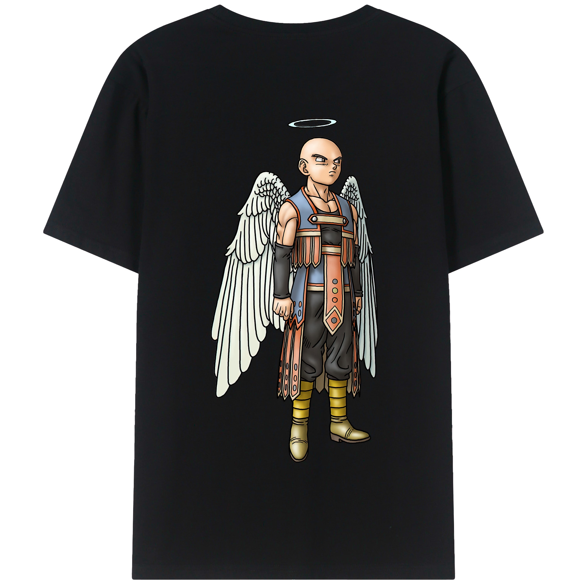 （画像用） ドラゴンクエスト Doragon Kuesuto Dragon Quest 綿100％半袖Tシャツ（背面プリント）