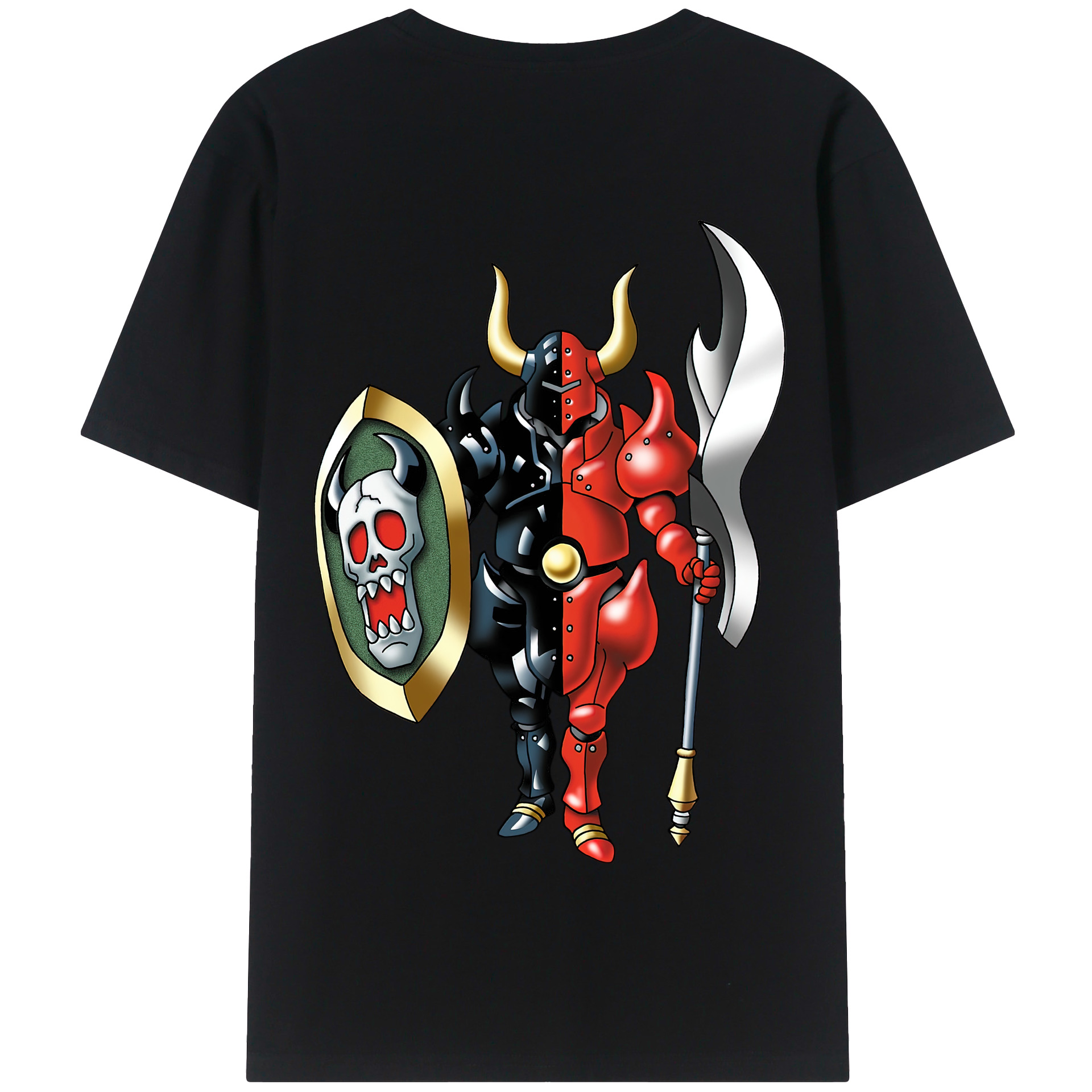 （画像用） ドラゴンクエスト Doragon Kuesuto Dragon Quest 綿100％半袖Tシャツ（背面プリント）