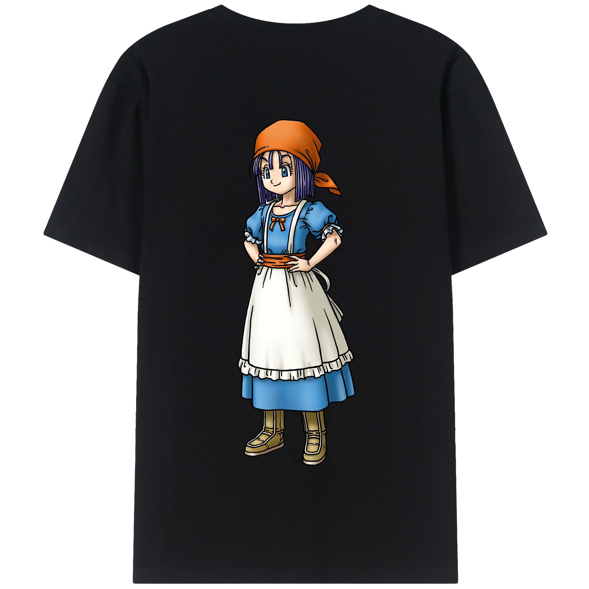 （画像用） ドラゴンクエスト Doragon Kuesuto Dragon Quest 綿100％半袖Tシャツ（背面プリント）