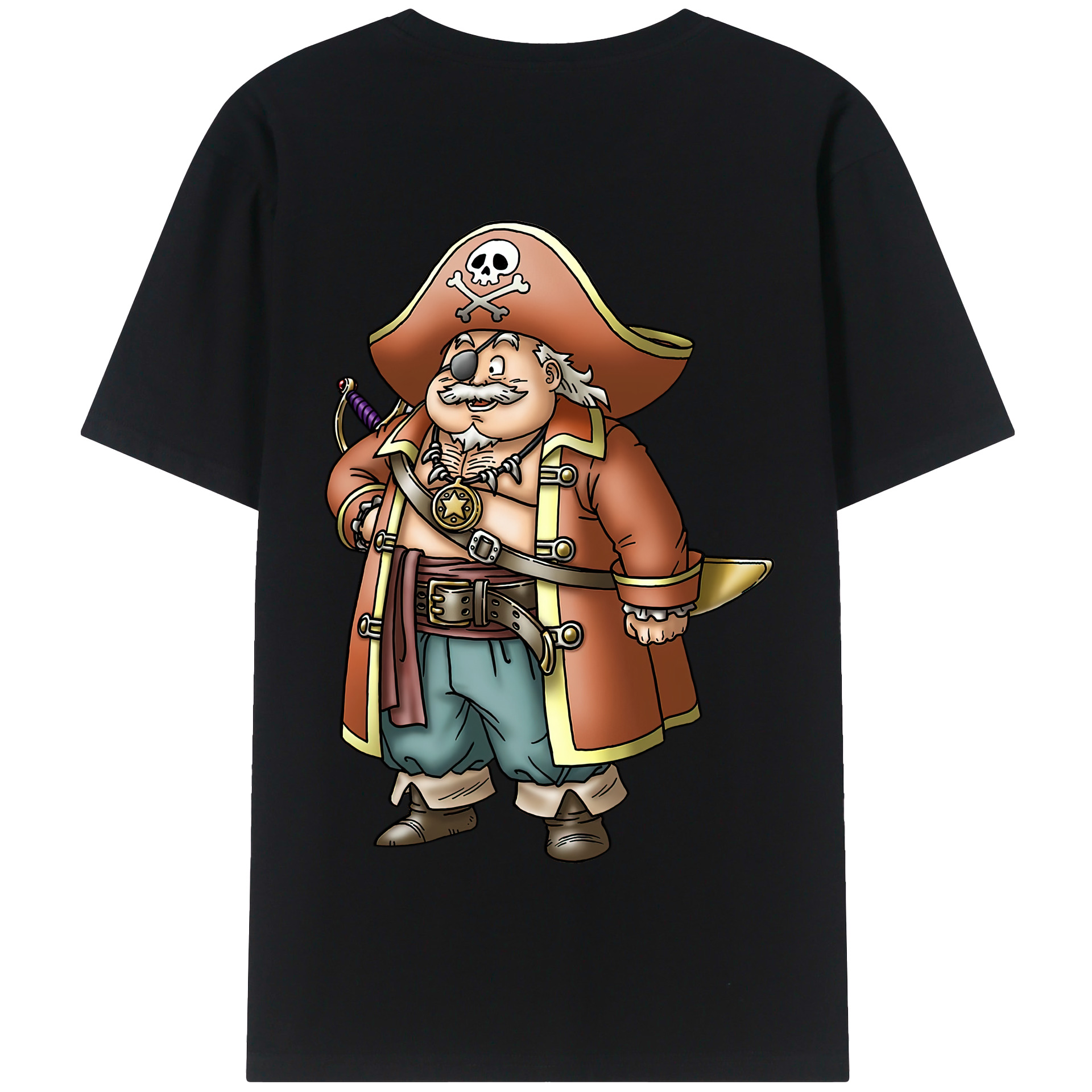 （画像用） ドラゴンクエスト Doragon Kuesuto Dragon Quest 綿100％半袖Tシャツ（背面プリント）