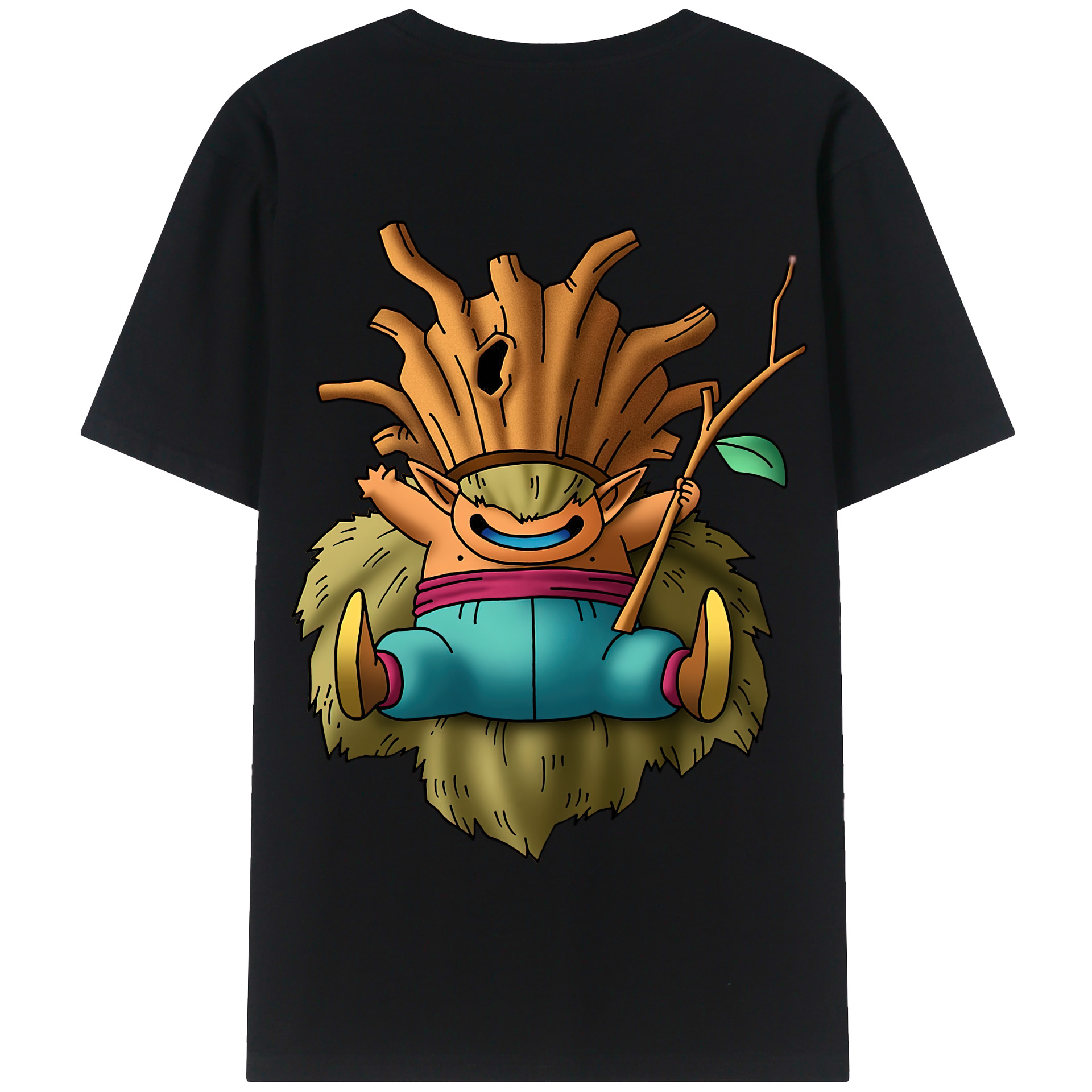 （画像用） ドラゴンクエスト Doragon Kuesuto Dragon Quest 綿100％半袖Tシャツ（背面プリント）