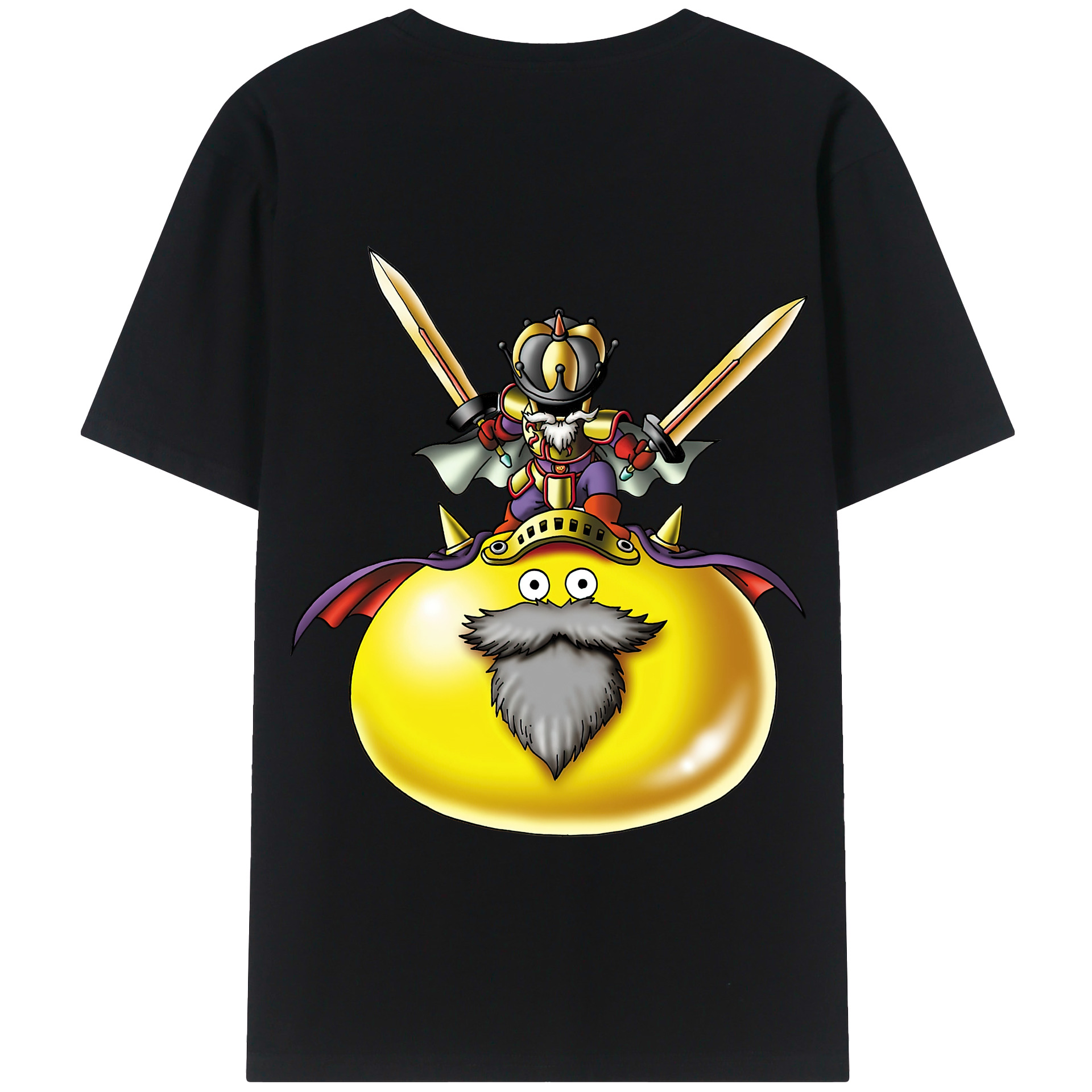 （画像用） ドラゴンクエスト Doragon Kuesuto Dragon Quest 綿100％半袖Tシャツ（背面プリント）