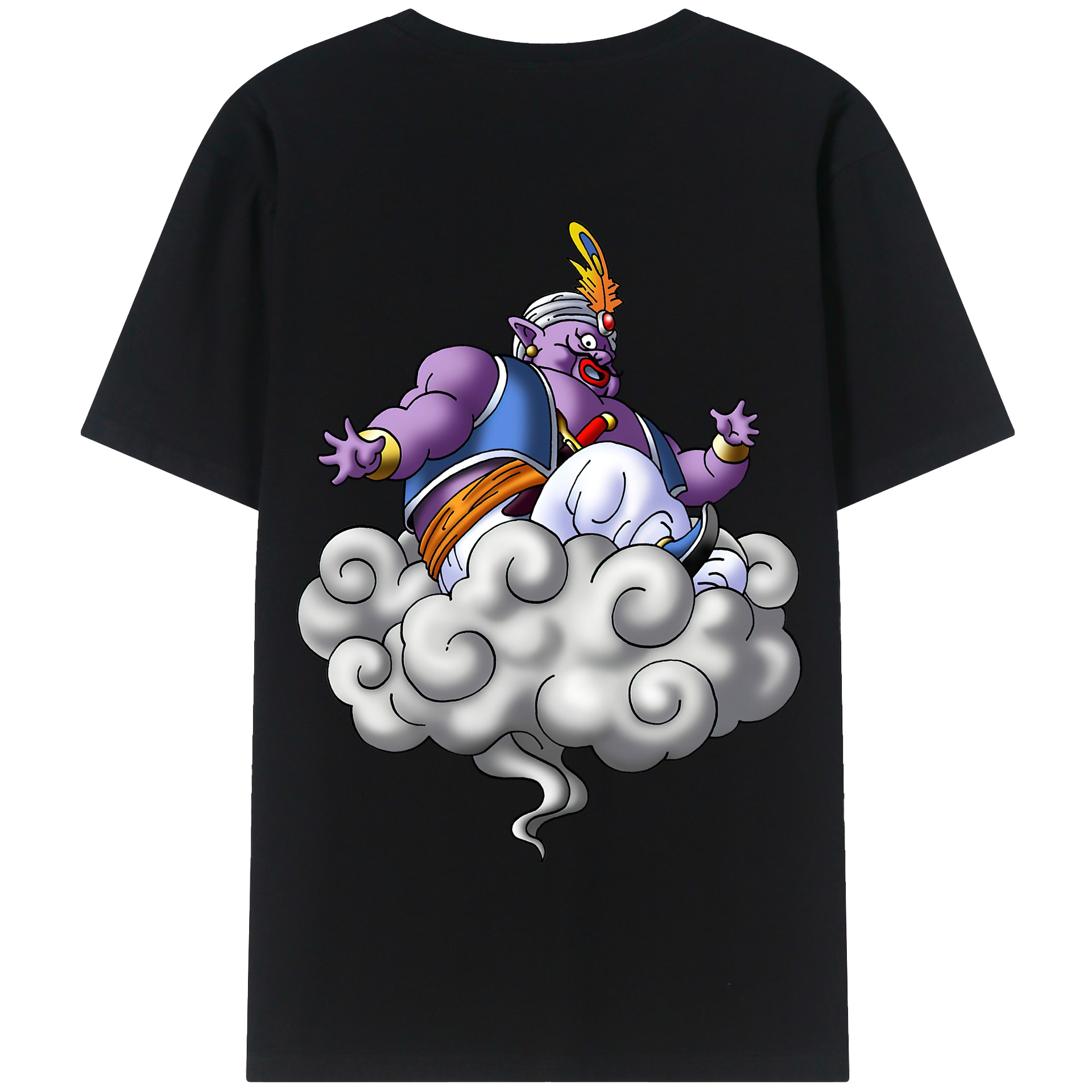 （画像用） ドラゴンクエスト Doragon Kuesuto Dragon Quest 綿100％半袖Tシャツ（背面プリント）
